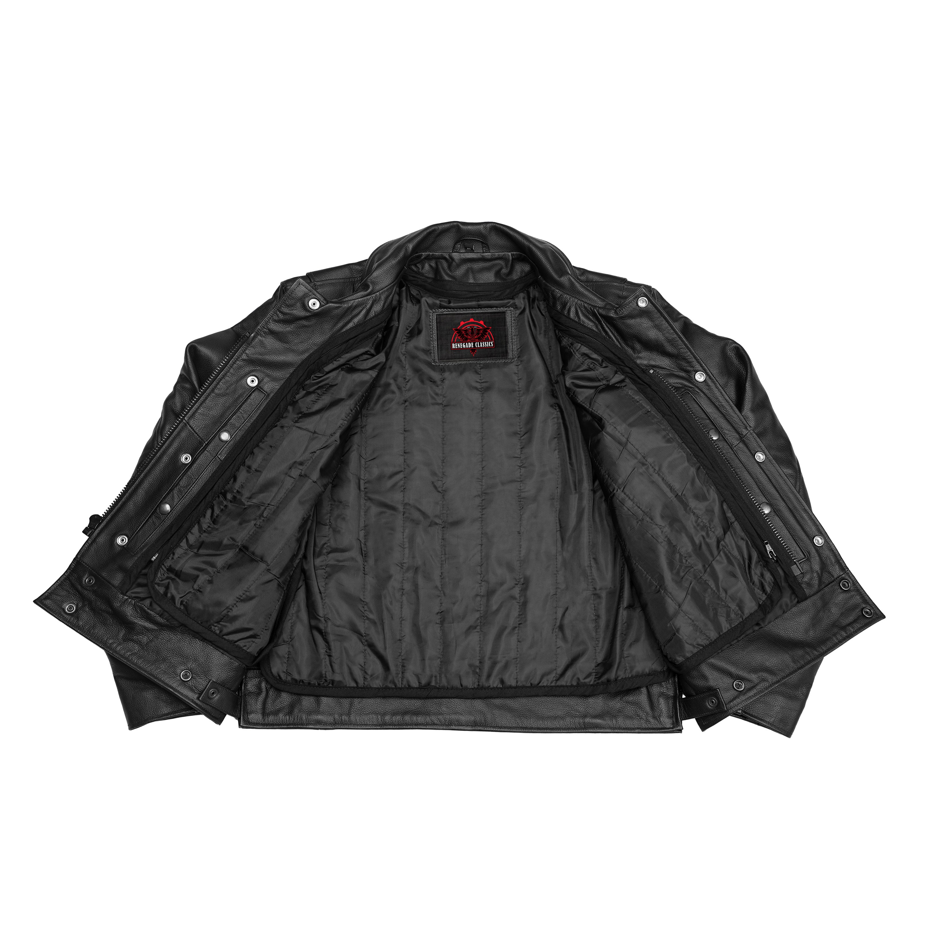 Blackhawk™ Men’s Leather Motorcycle Jacket