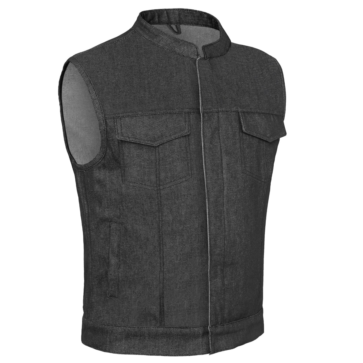 Anchor Mens Motorcycle Denim Vest