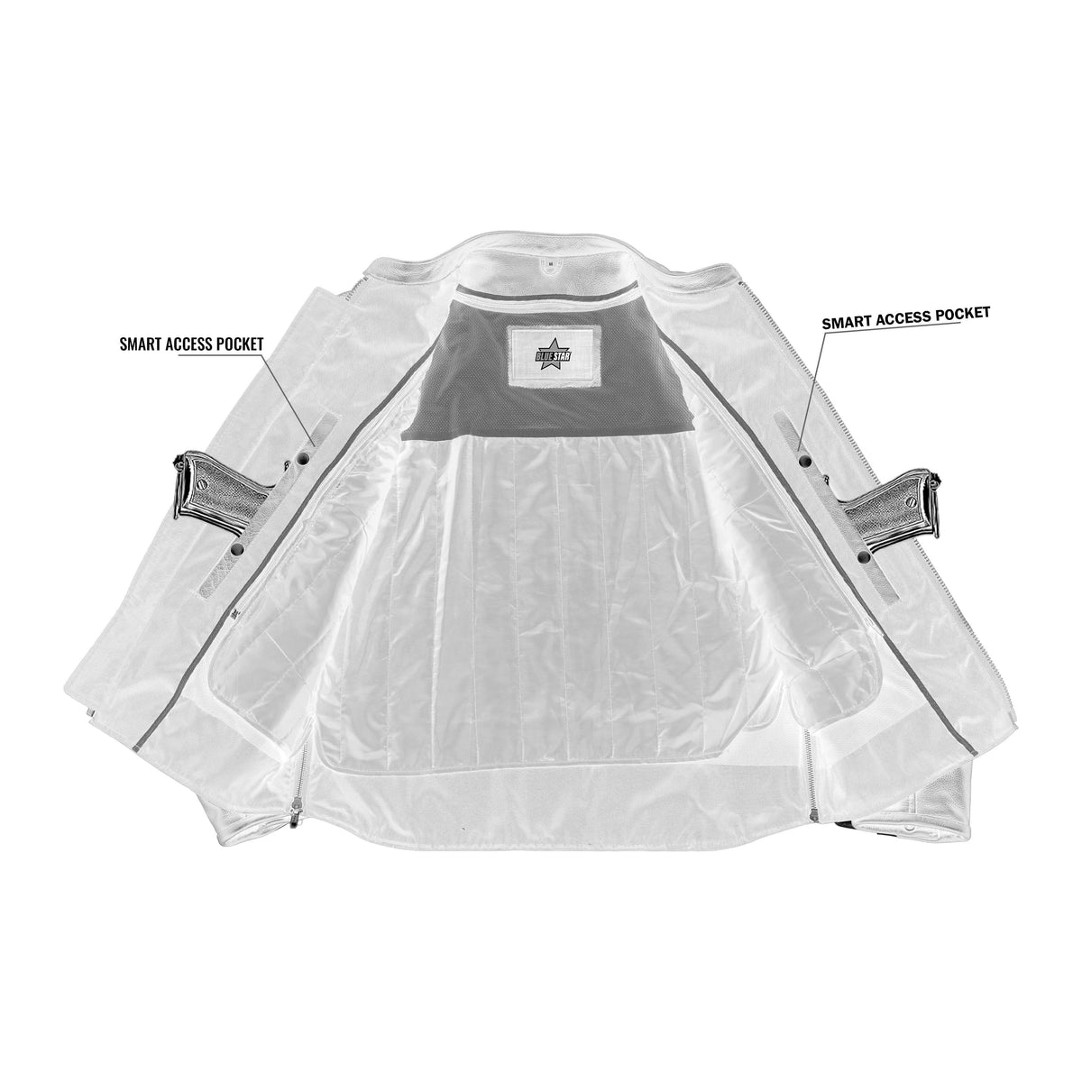 Ashster™ Men’s Leather Motorcycle Jacket