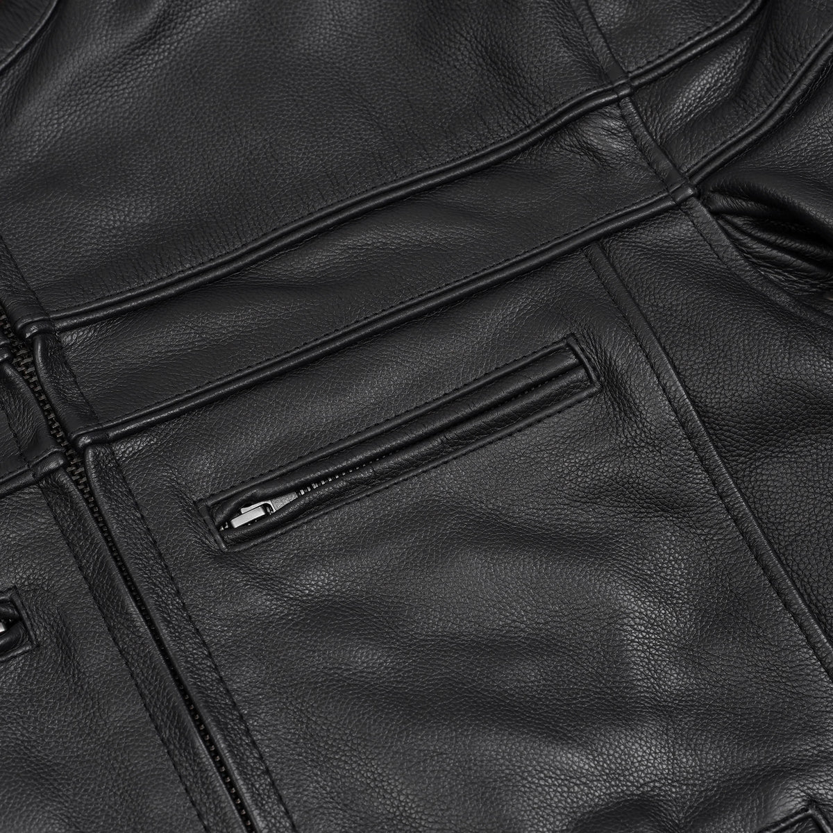 Ashster™ Men’s Leather Motorcycle Jacket