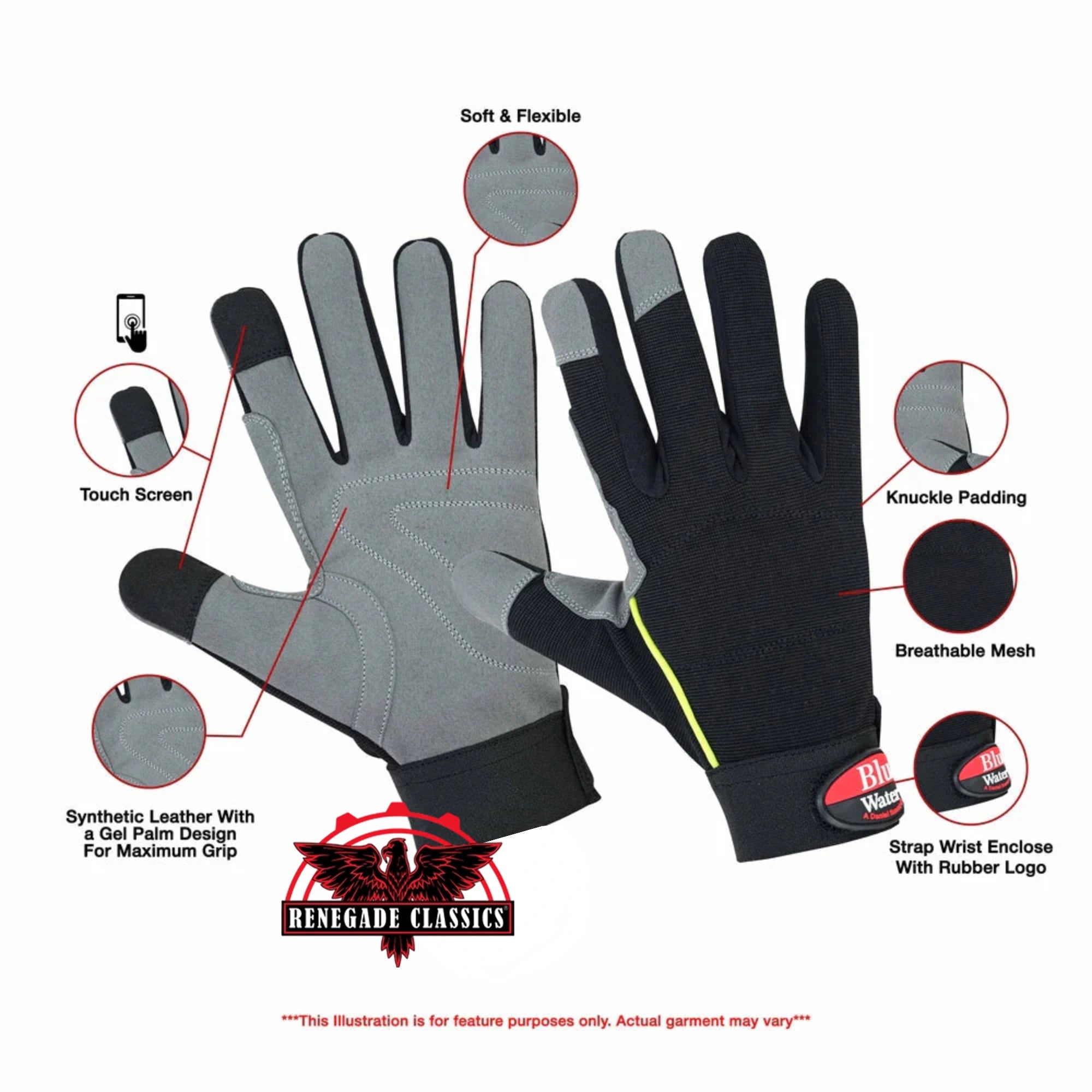 Work Slingers Safety Work Gloves - Black