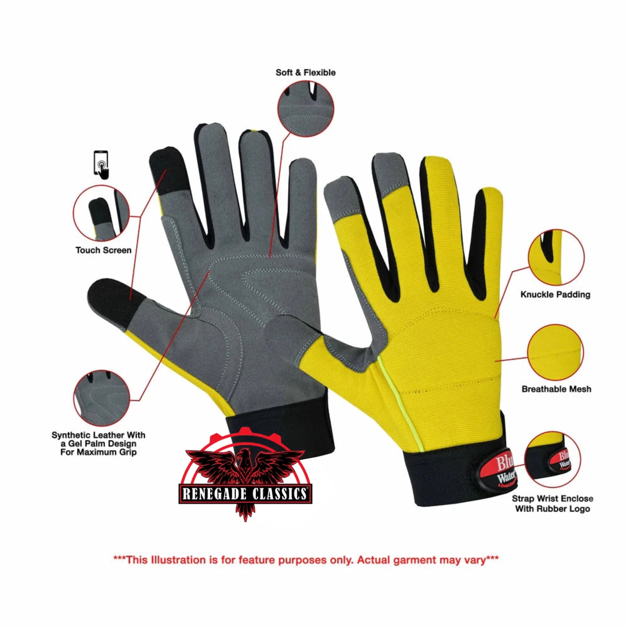 Work Slingers Safety Work Gloves - Yellow