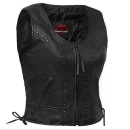 Biker Mommy™ Womens Leather Motorcycle Vest