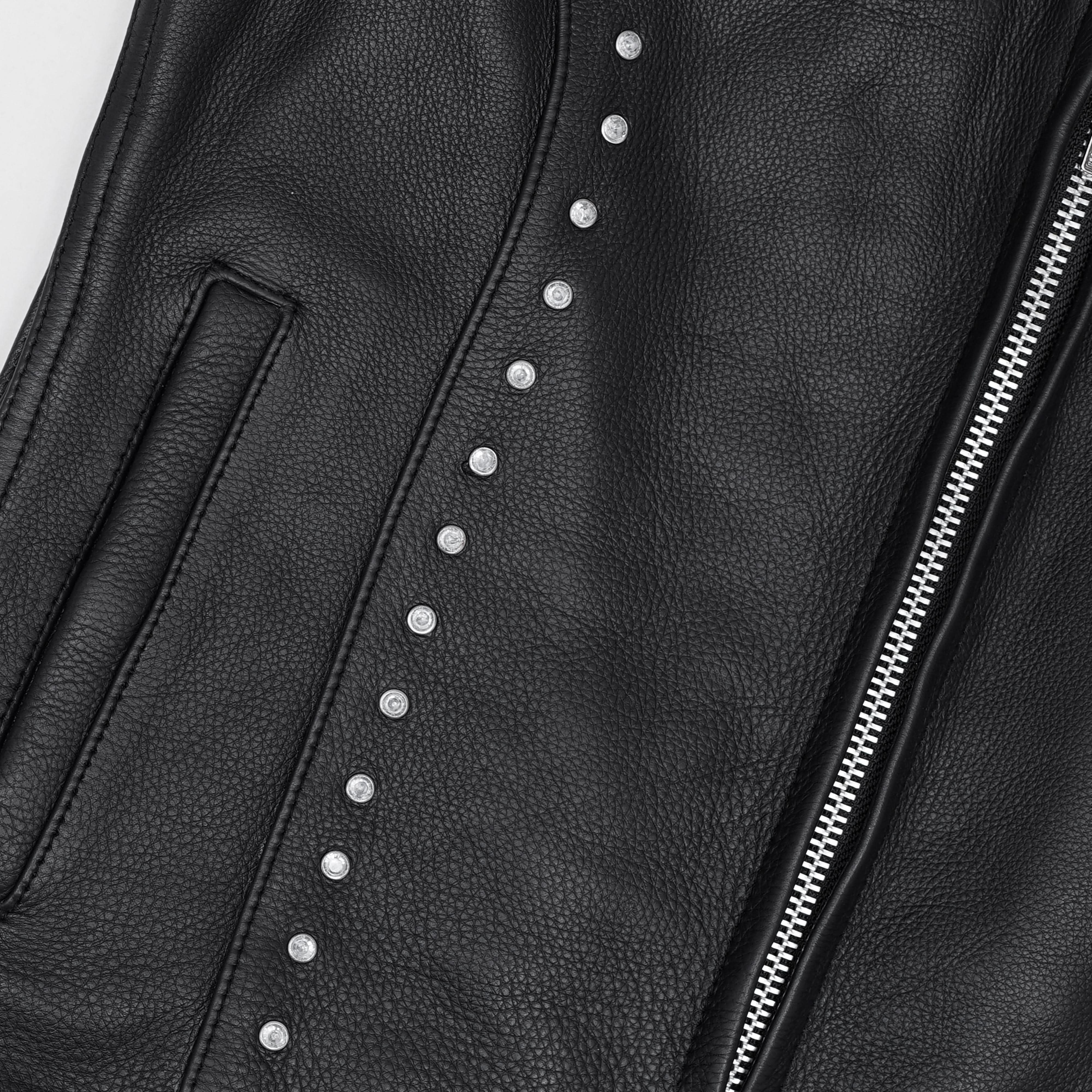 Rhinestone Womens Leather Motorcycle Vest