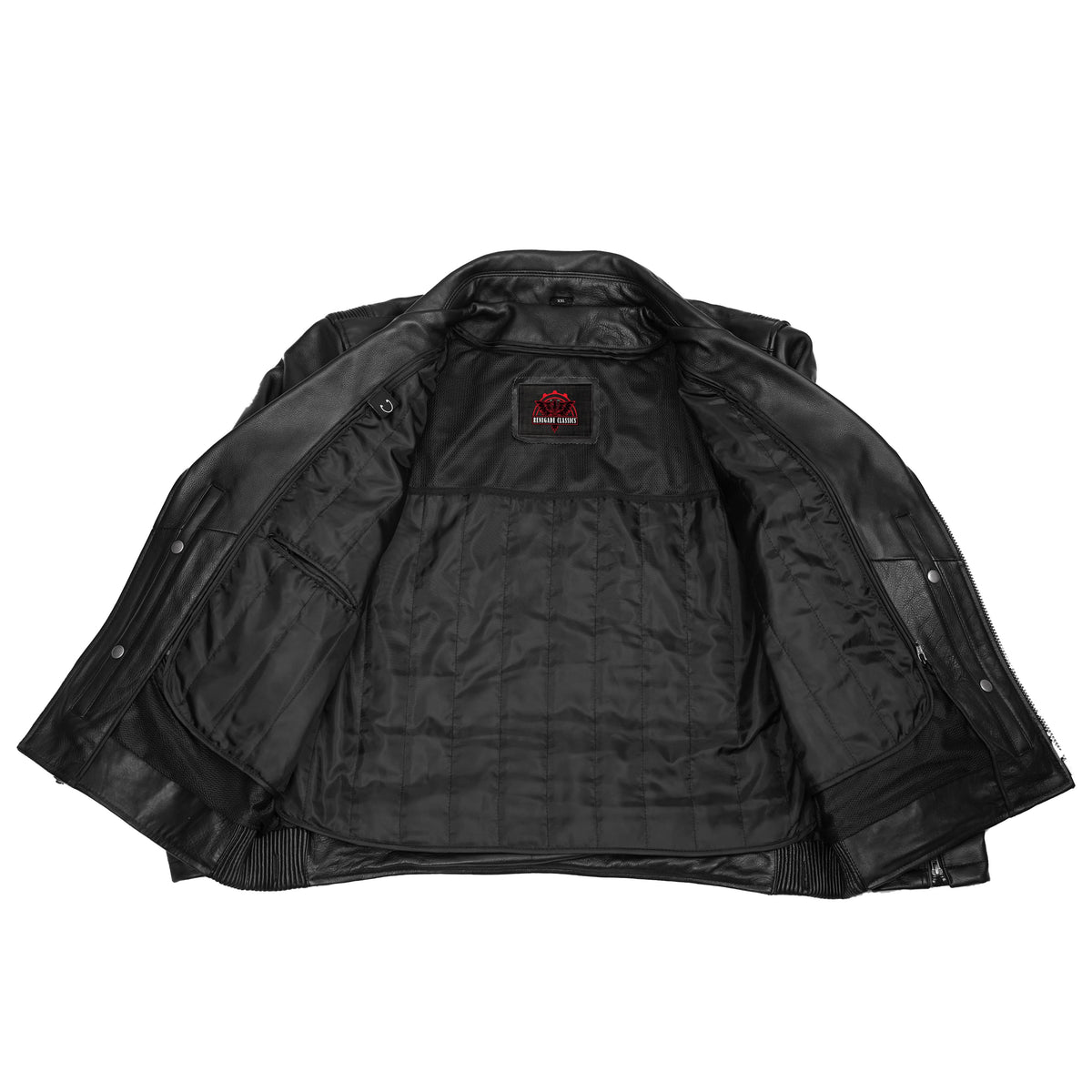 Black Cavalry Men’s Motorcycle Leather Jacket