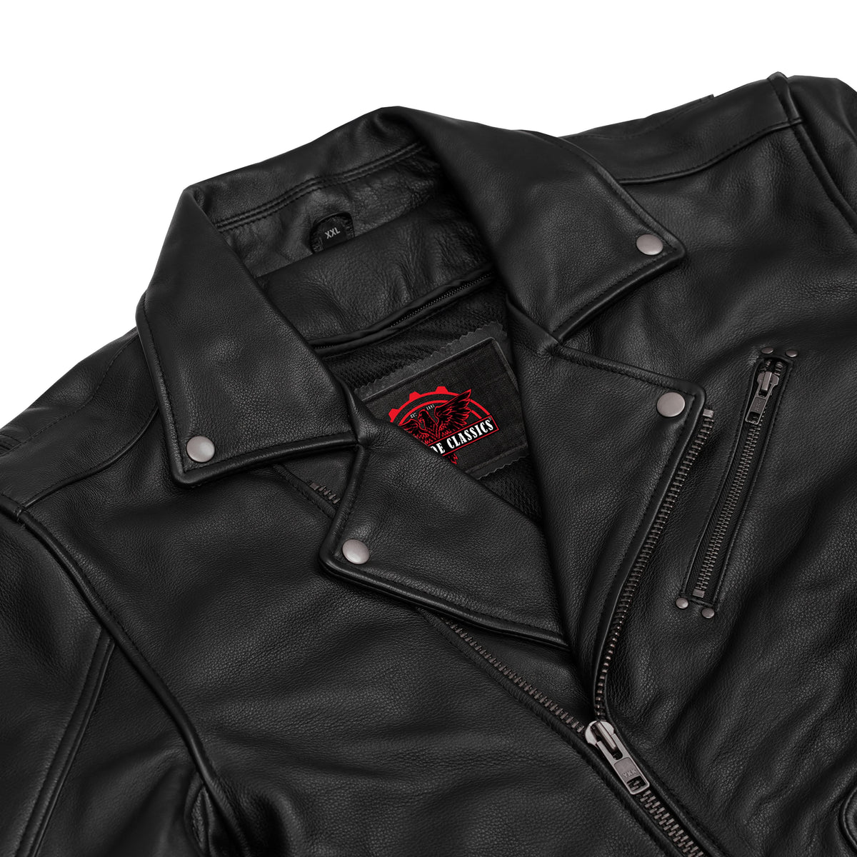 Black Cavalry Men’s Motorcycle Leather Jacket