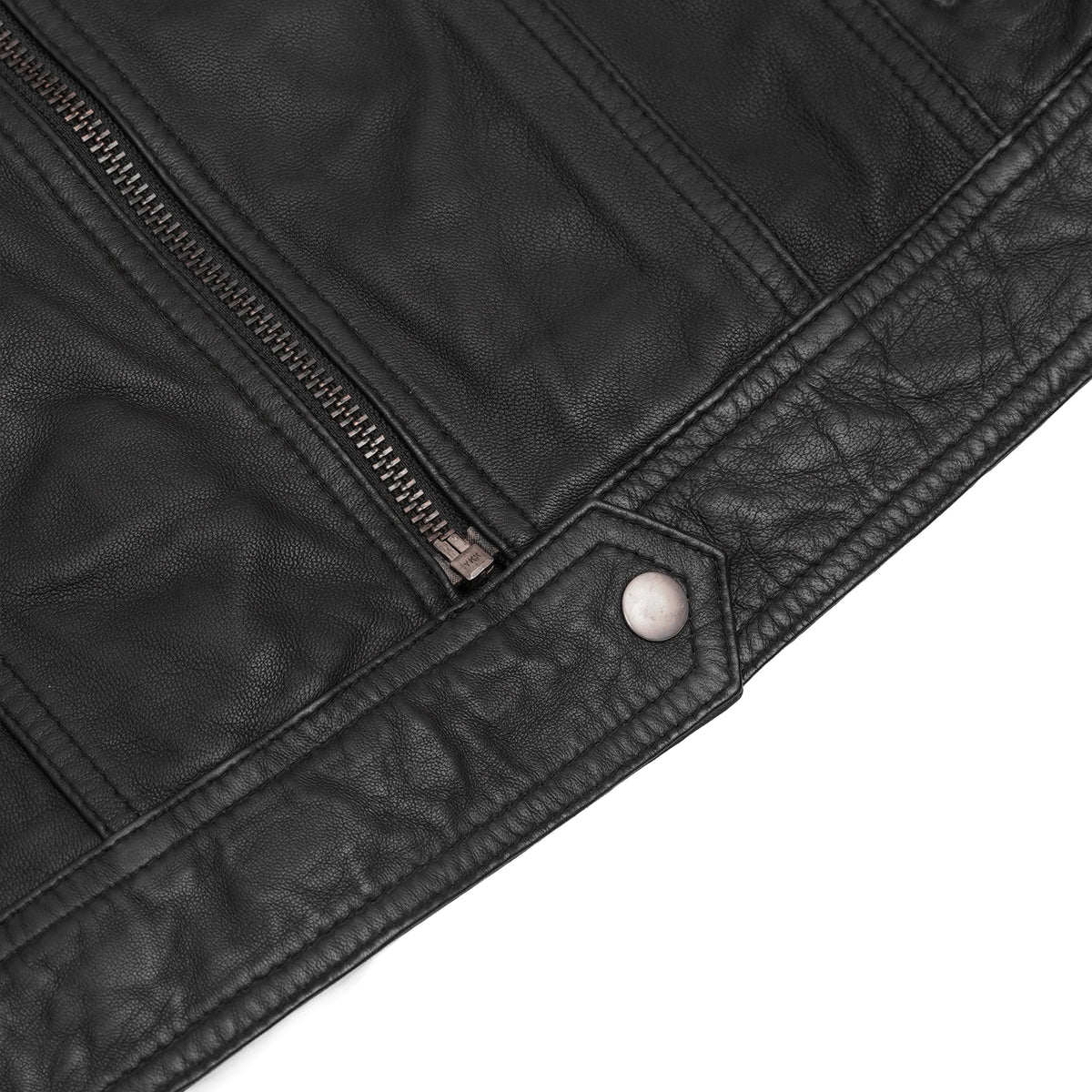 Black Mirage™ Women's Leather Motorcycle Jacket