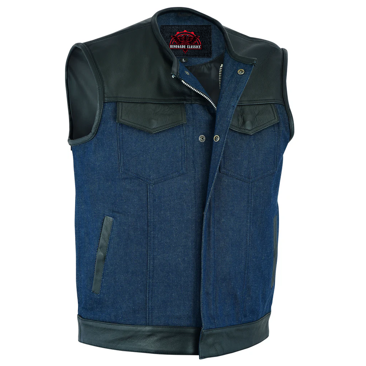 Blueburn™ Mens Denim Motorcycle Vest