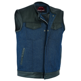 Blueburn™ Mens Denim Motorcycle Vest