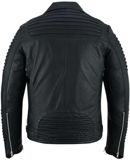 Bonestar™ Men's Leather Motorcycle Jacket