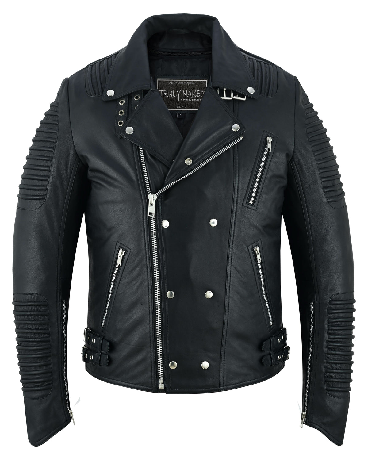 Bonestar™ Men's Leather Motorcycle Jacket