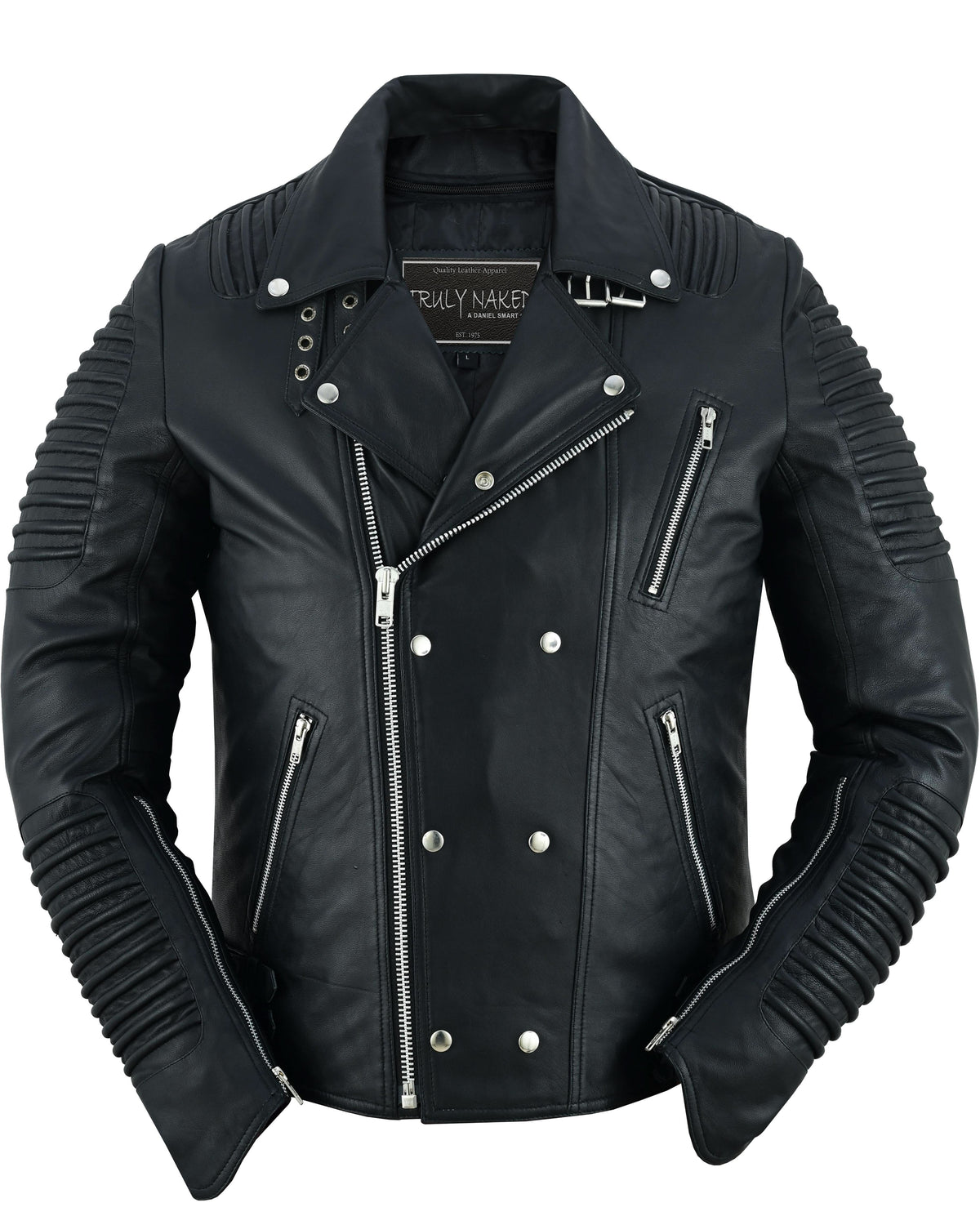 Bonestar™ Men's Leather Motorcycle Jacket