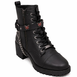 Boot Chain - Crimson Red Butterfly