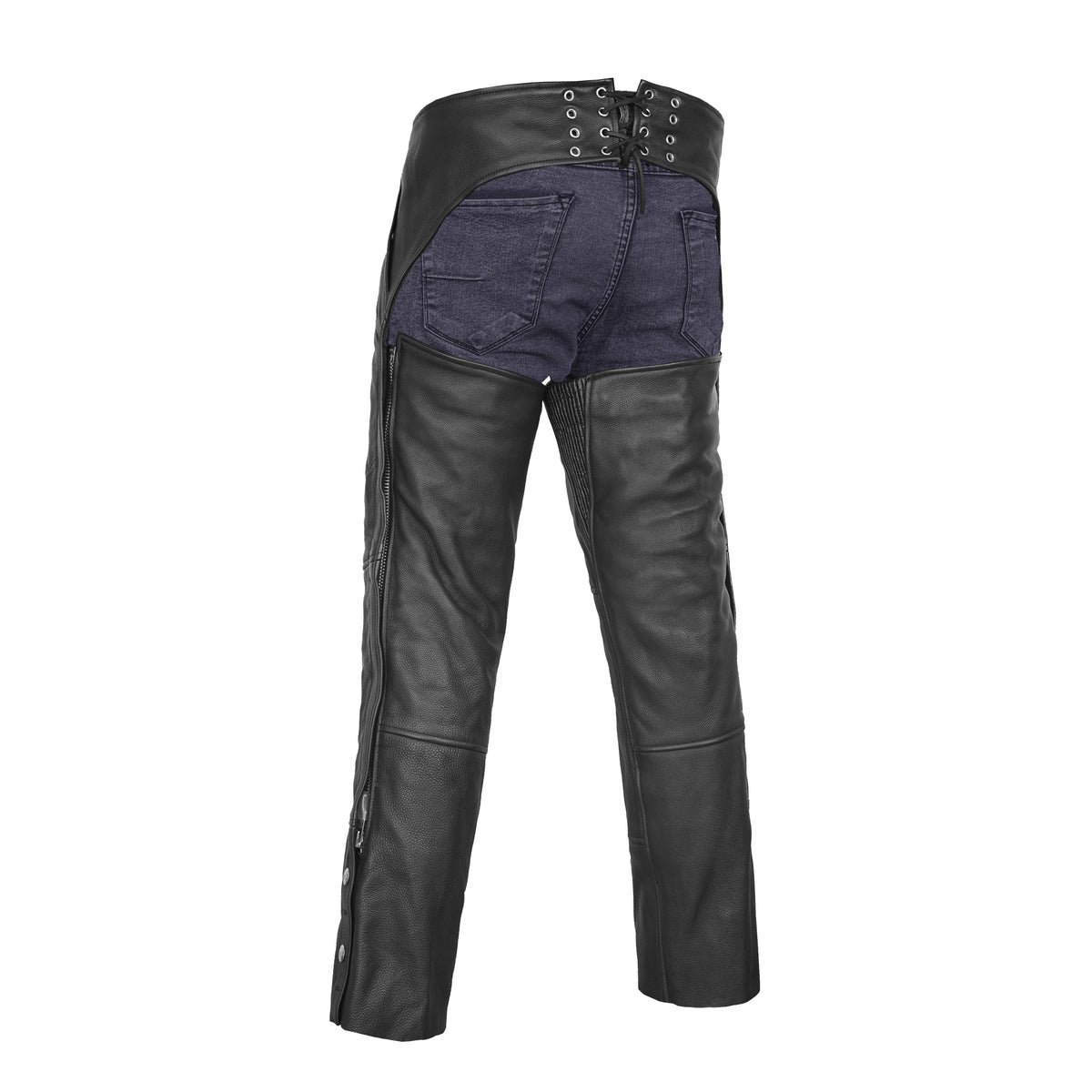 Buster Unisex Leather Motorcycle Chaps