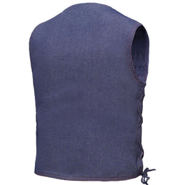 Caldrex Mens Motorcycle Denim Vest