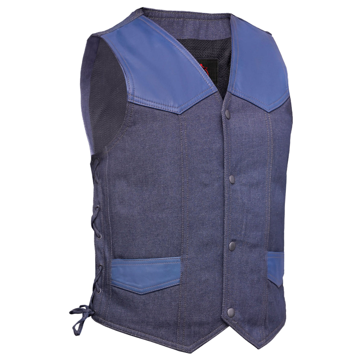 Caldrex Mens Motorcycle Denim Vest