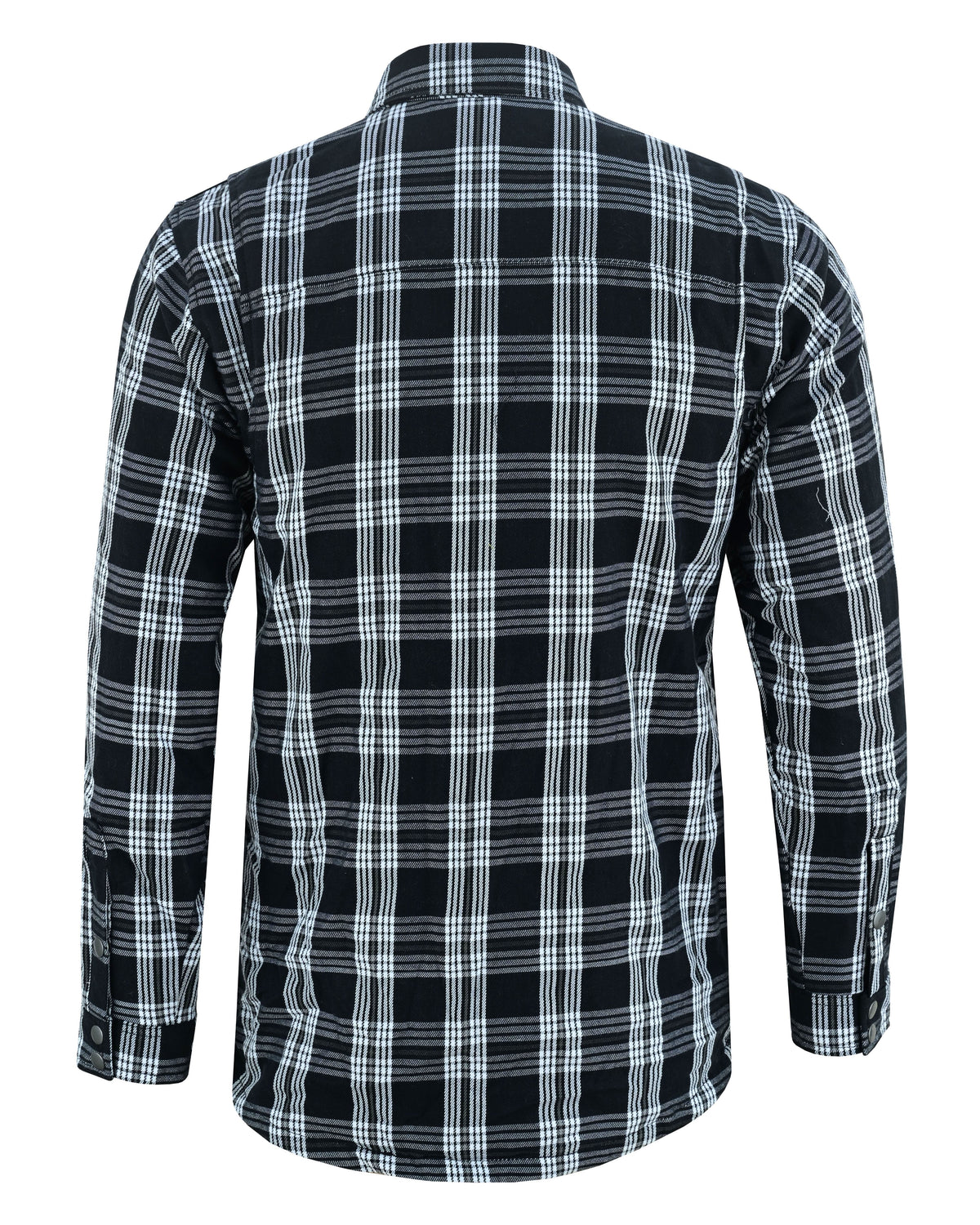 Checkered Men's Armored Black and White Flannel Shirt