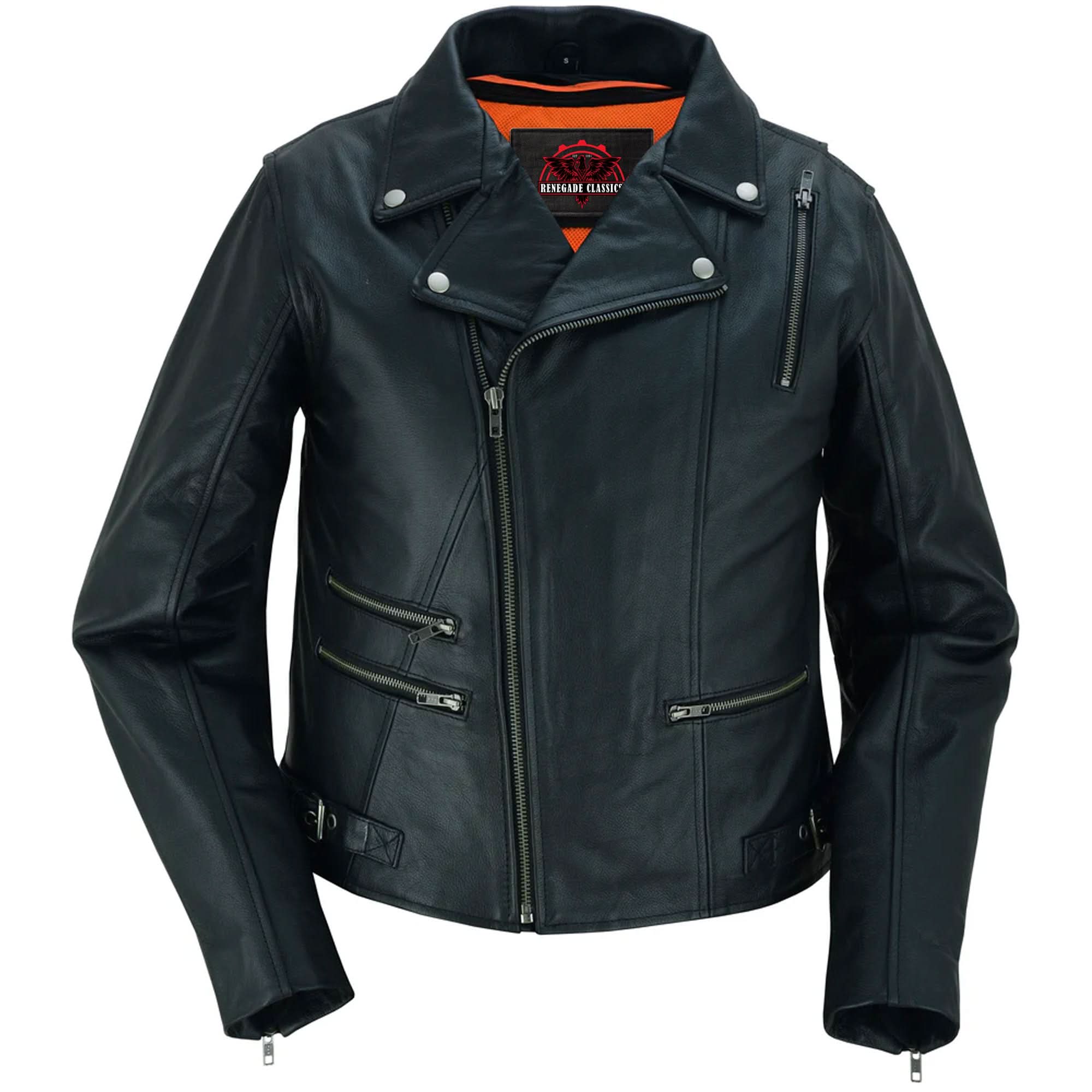 Chic Ride™ Women's  Leather Biker Jacket - Black