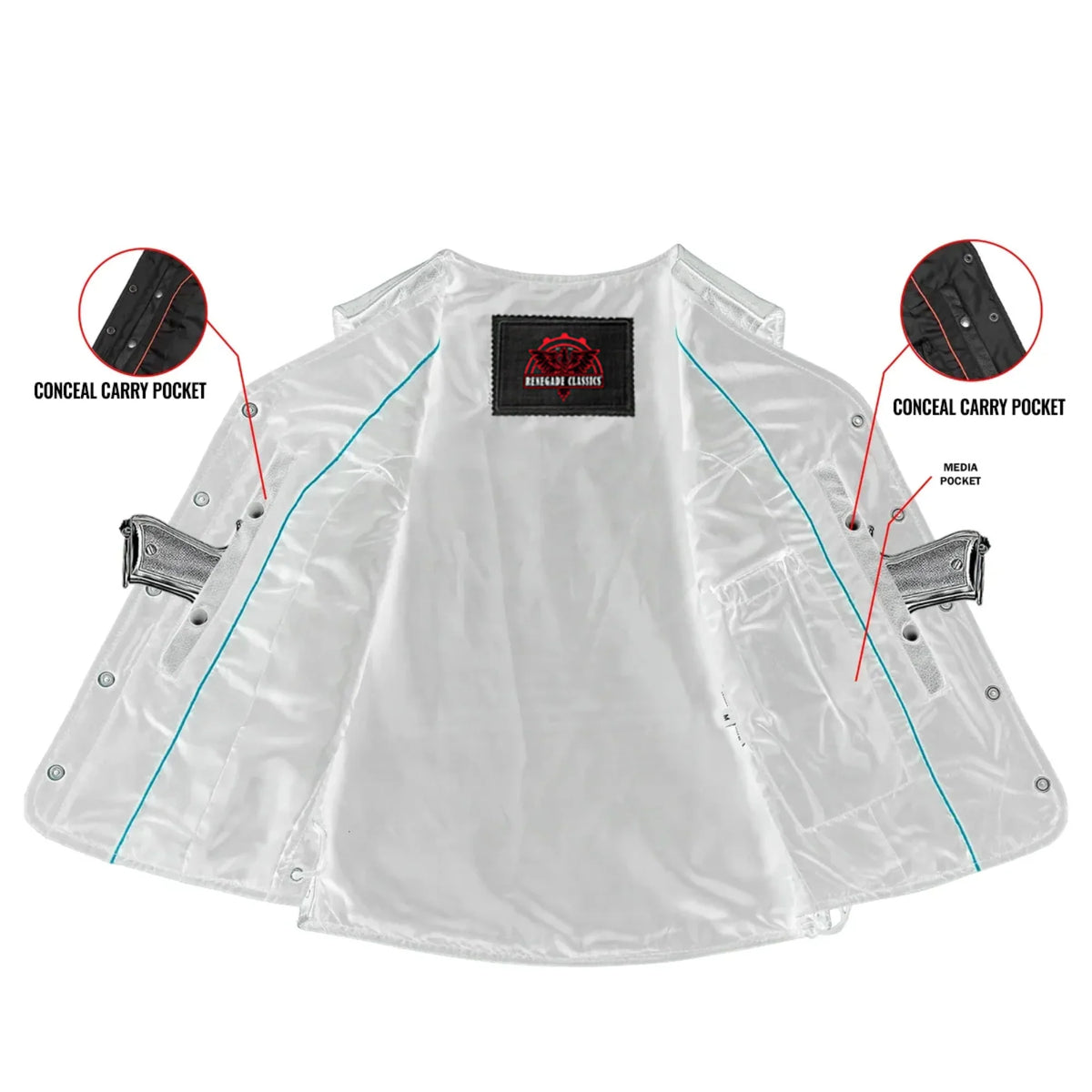 Clara™ Womens Leather Motorcycle Vest