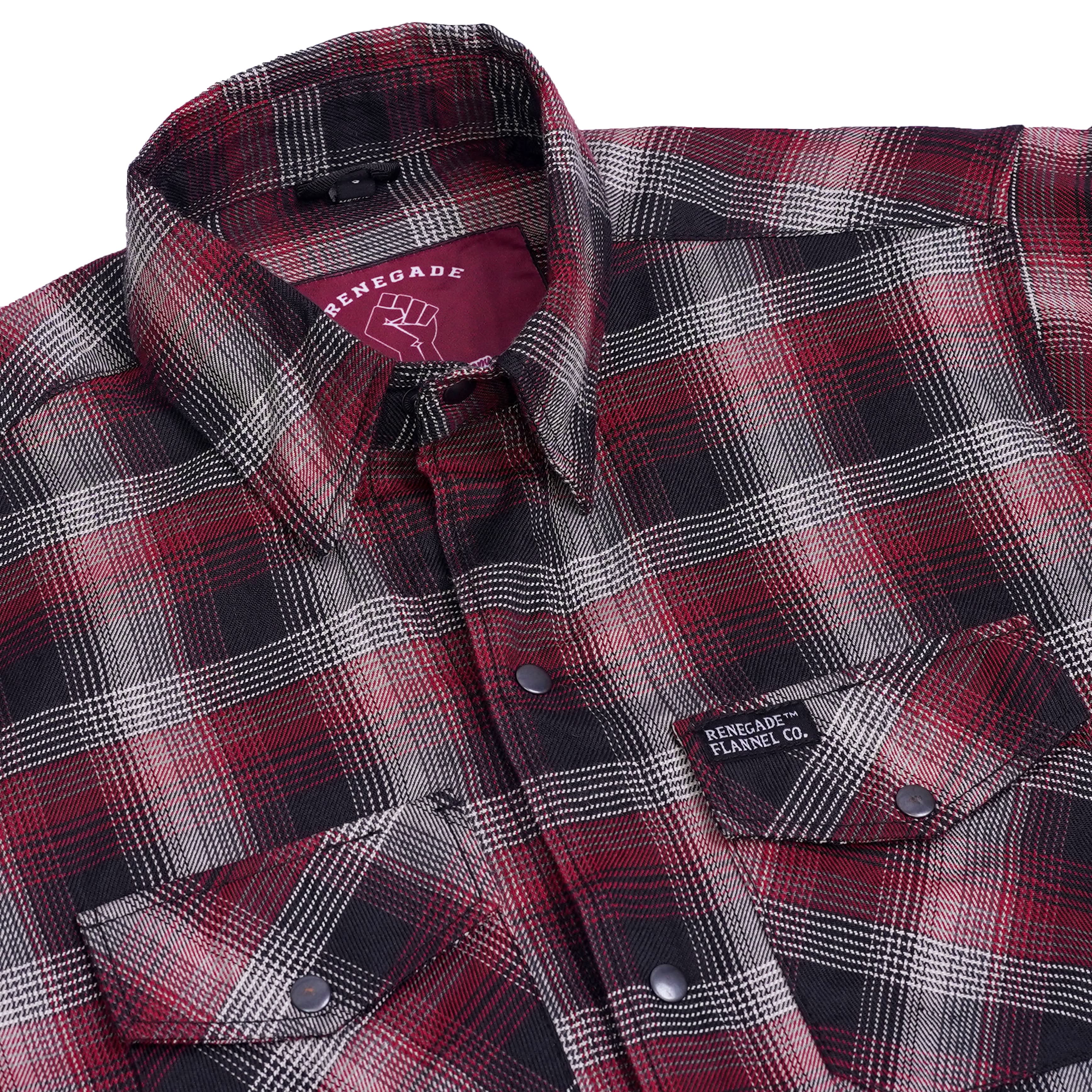 Riveter™ Men’s Maroon, Black, and White Flannel