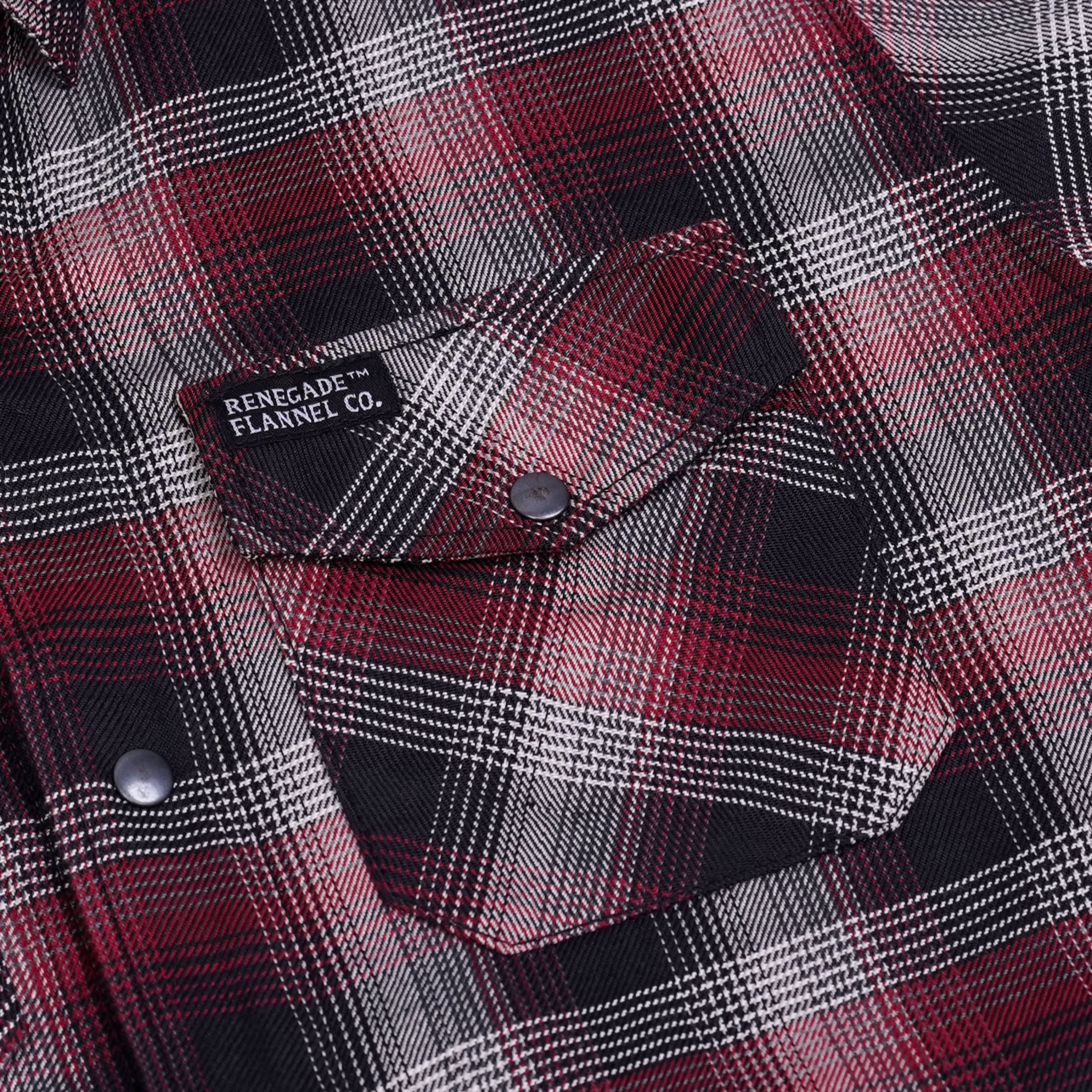 Riveter™ Men’s Maroon, Black, and White Flannel