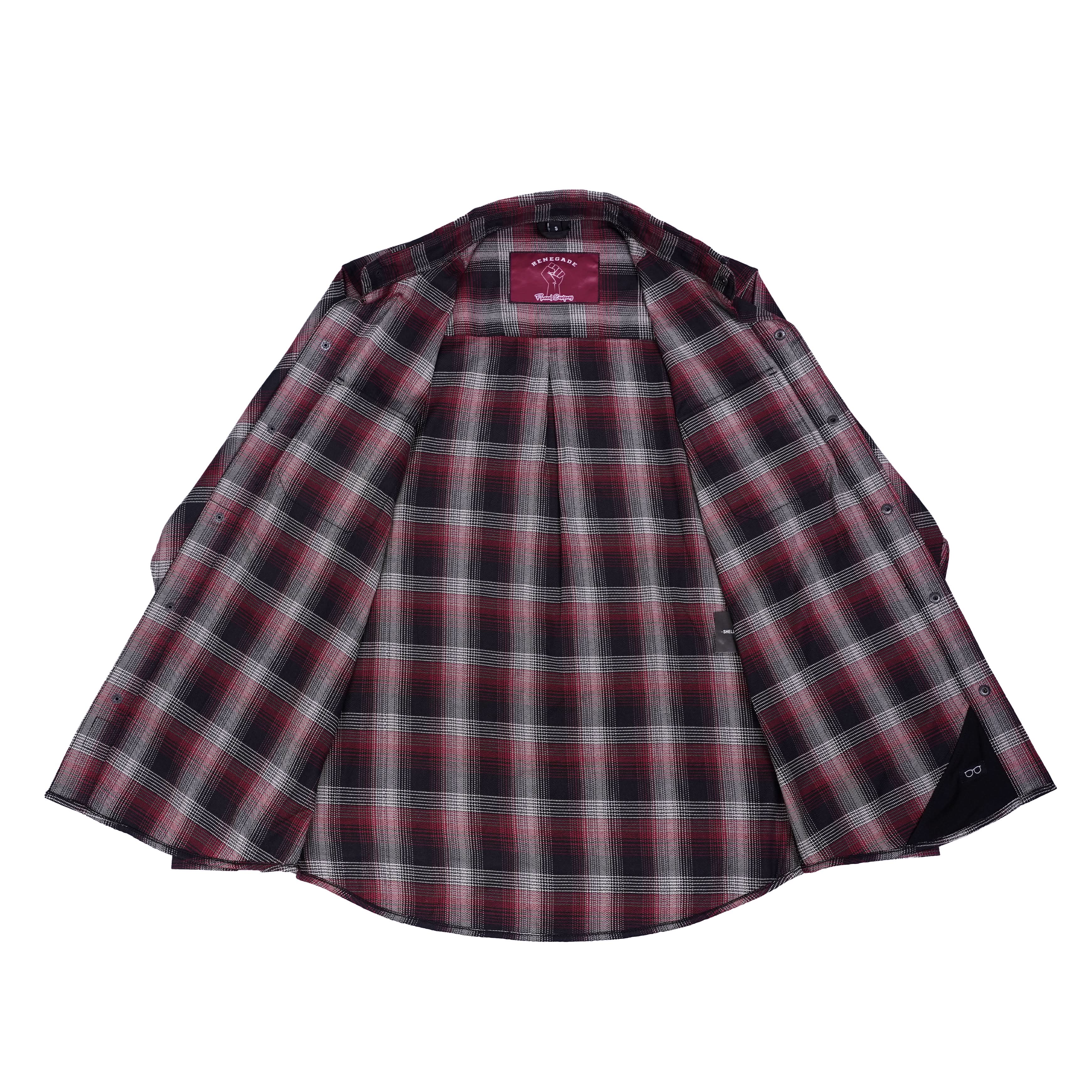 Riveter™ Men’s Maroon, Black, and White Flannel