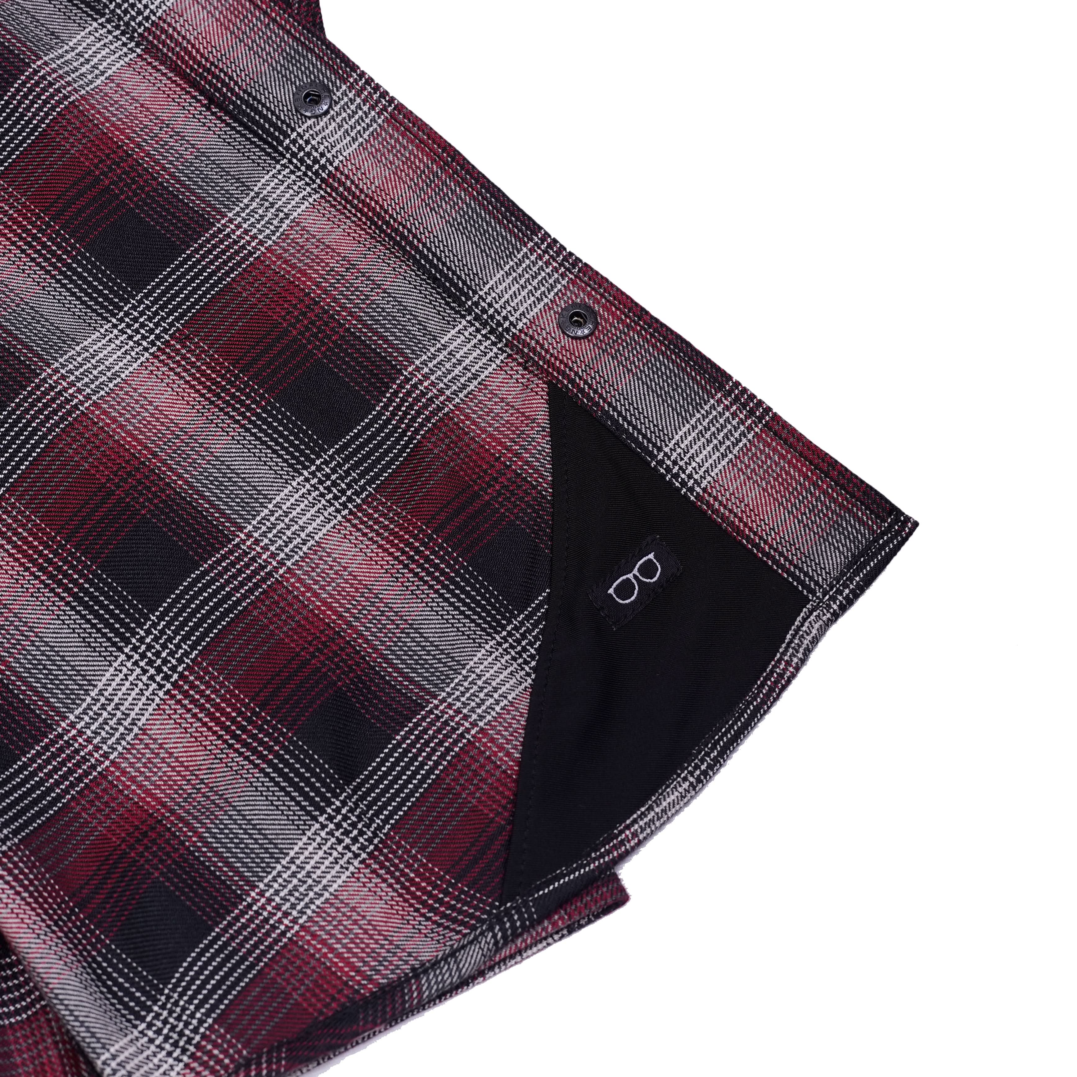 Riveter™ Men’s Maroon, Black, and White Flannel