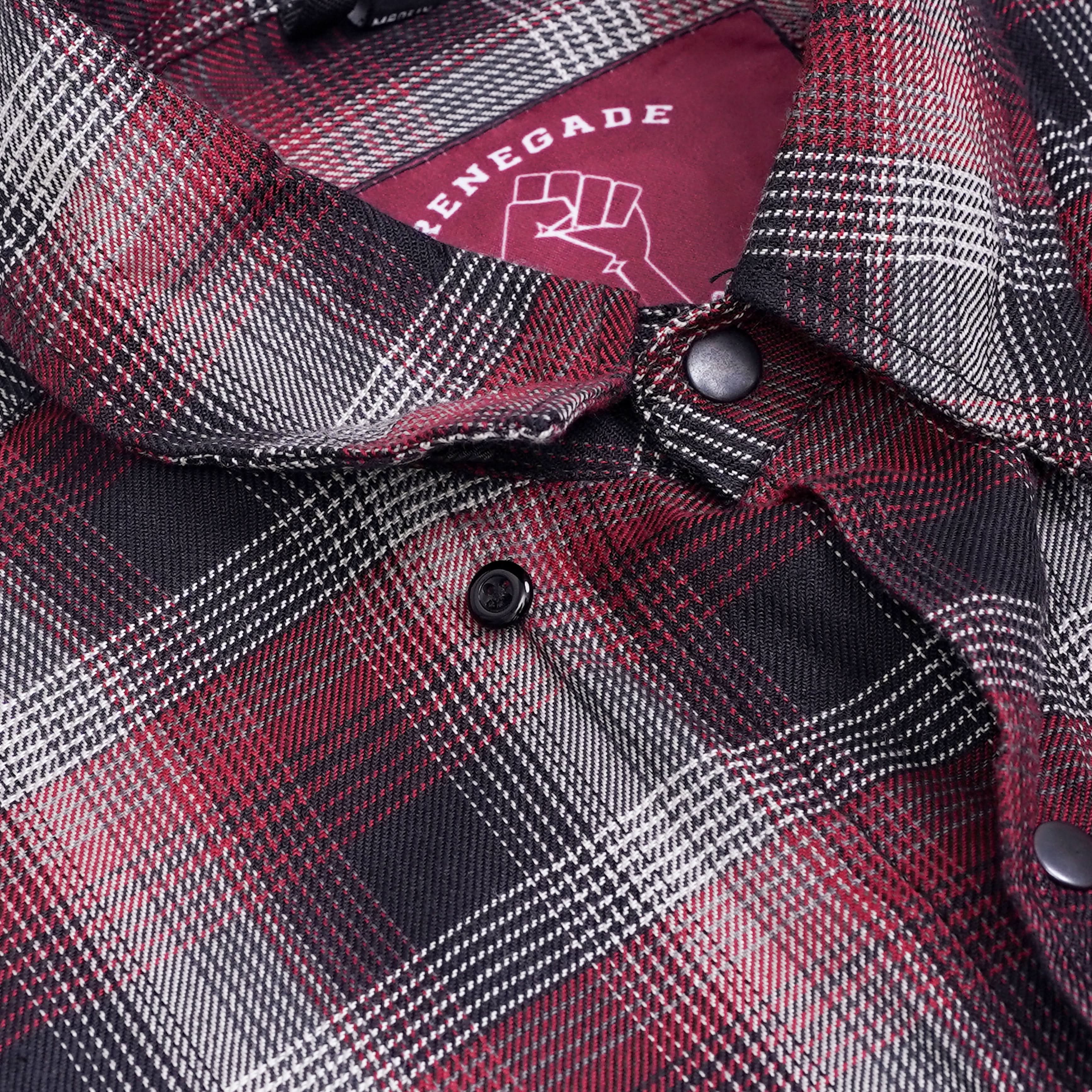 Riveter™ Men’s Maroon, Black, and White Flannel