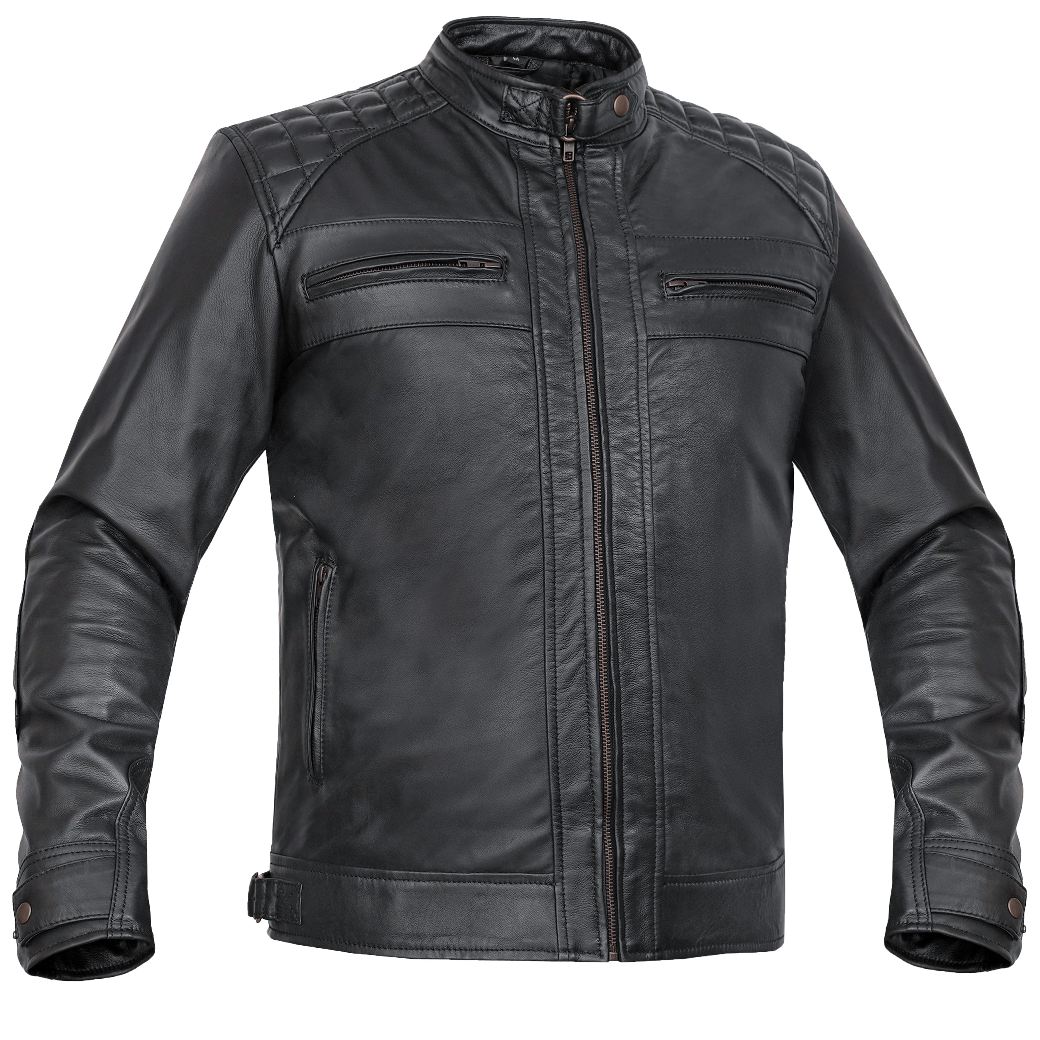 Zuberi Men's Faux Leather Motorcycle Jacket