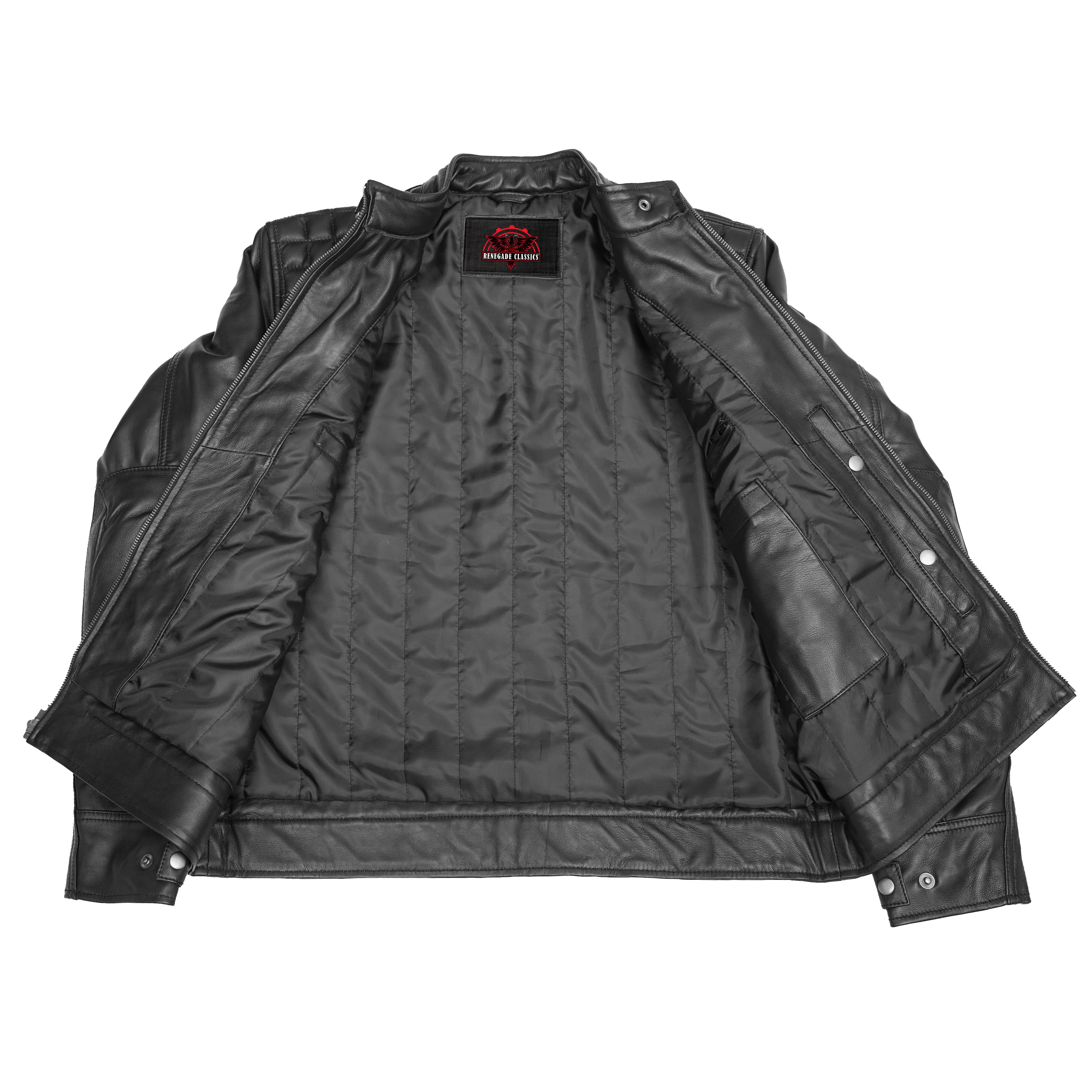 Zuberi Men's Faux Leather Motorcycle Jacket