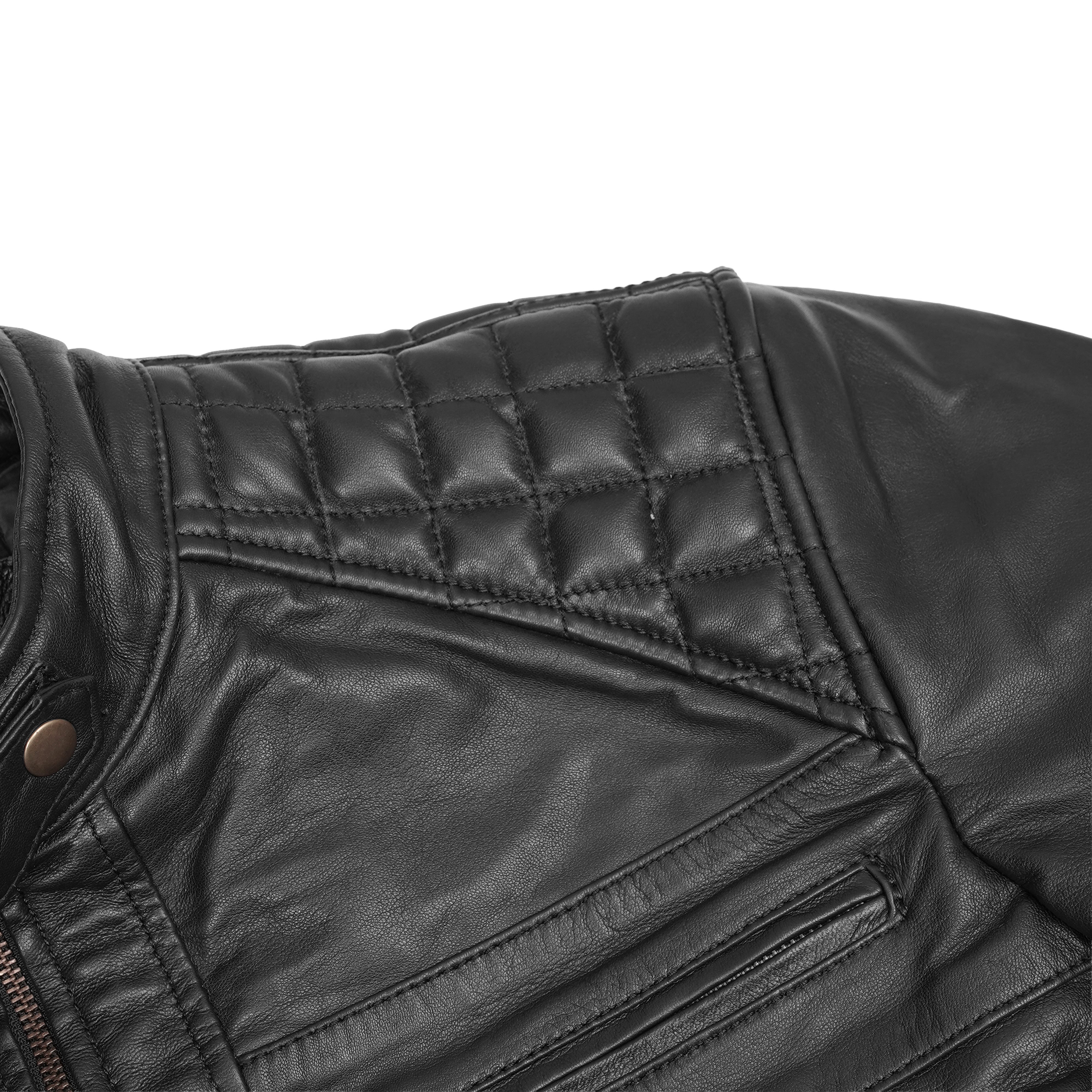 Zuberi Men's Faux Leather Motorcycle Jacket