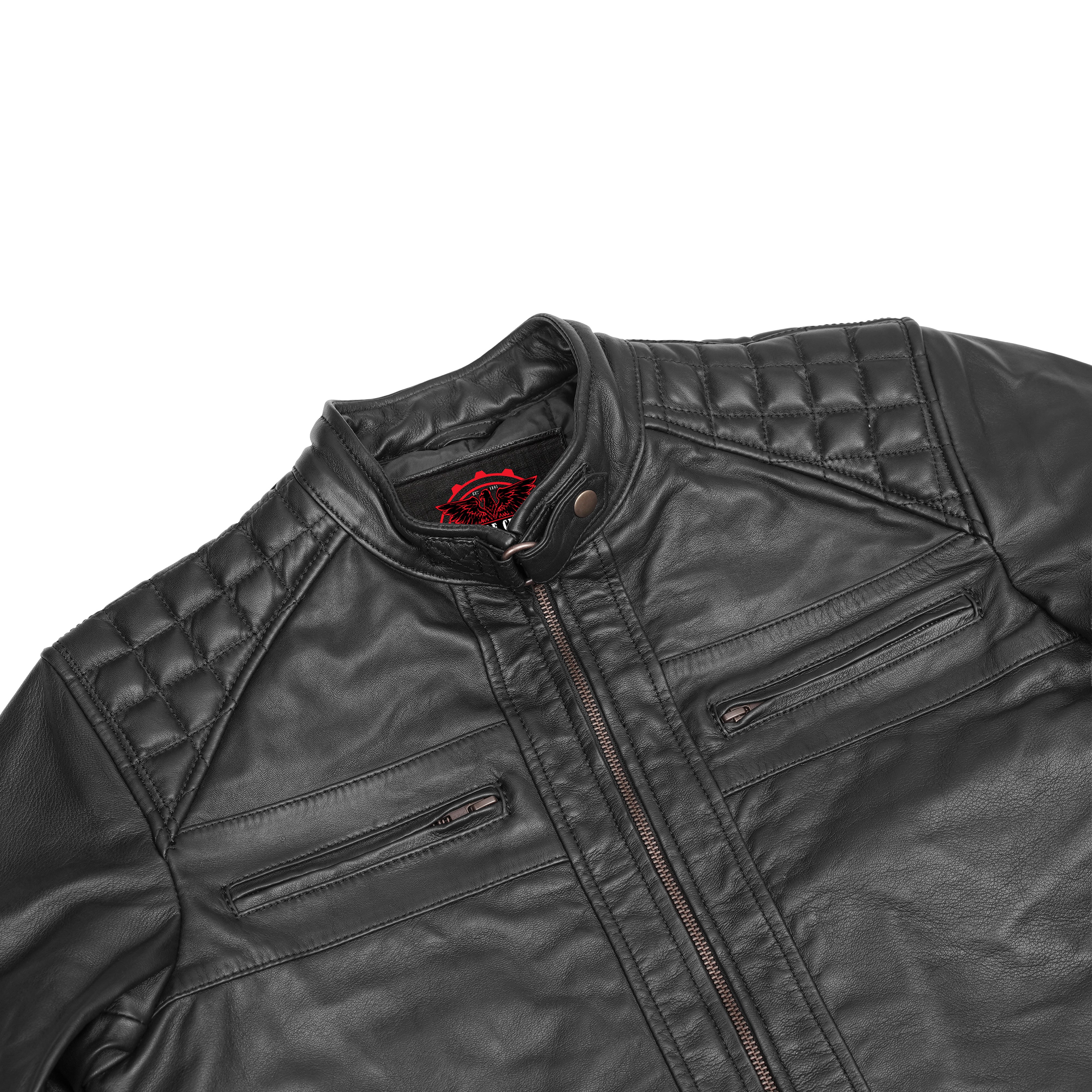 Zuberi Men's Faux Leather Motorcycle Jacket