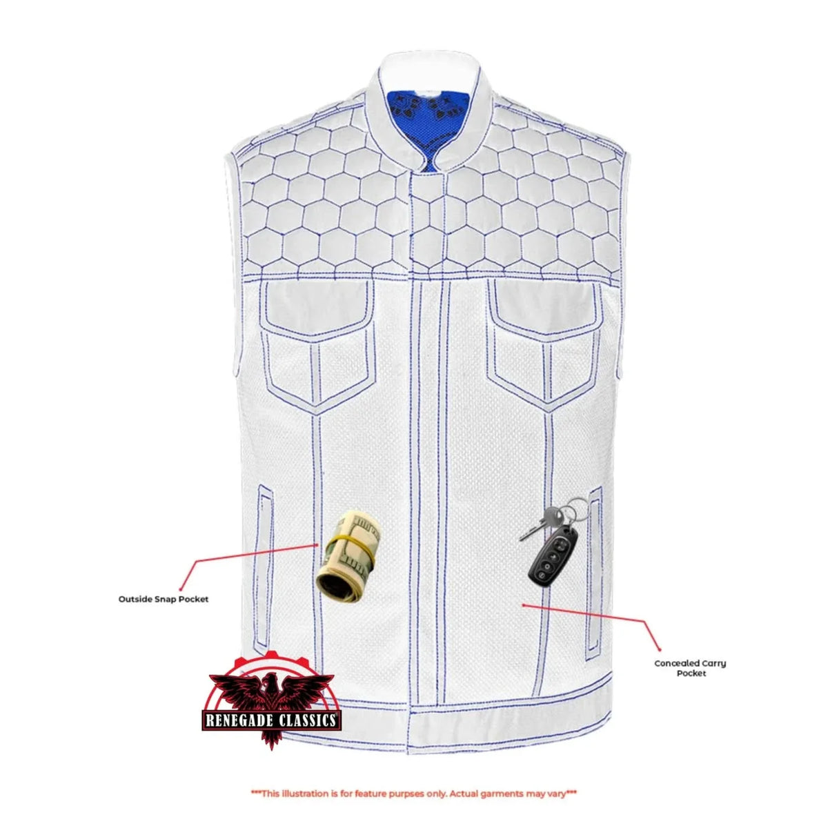 Cold Burn™ Mens Motorcycle Mesh Vest