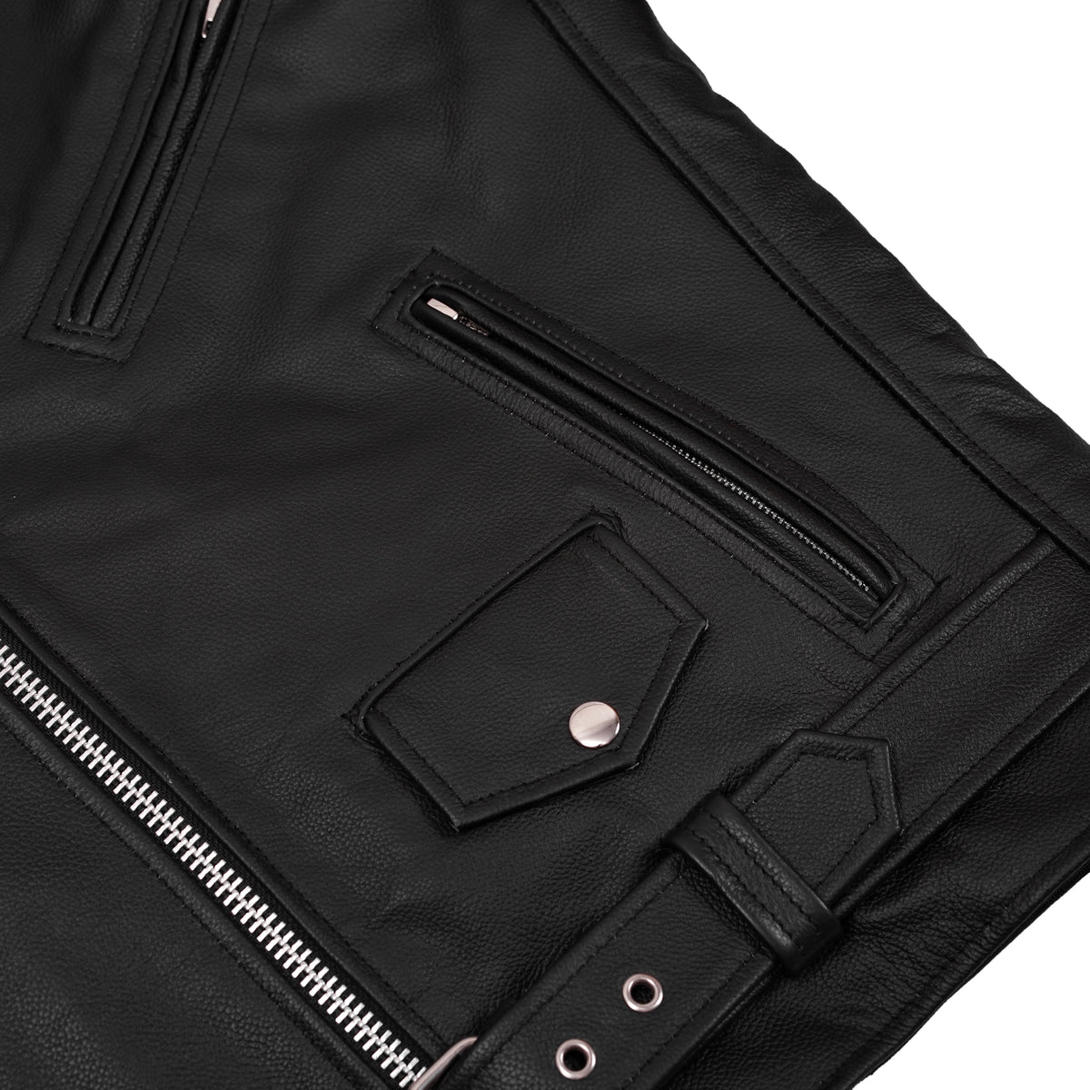 Command™ Men's Tall Leather Motorcycle Jacket