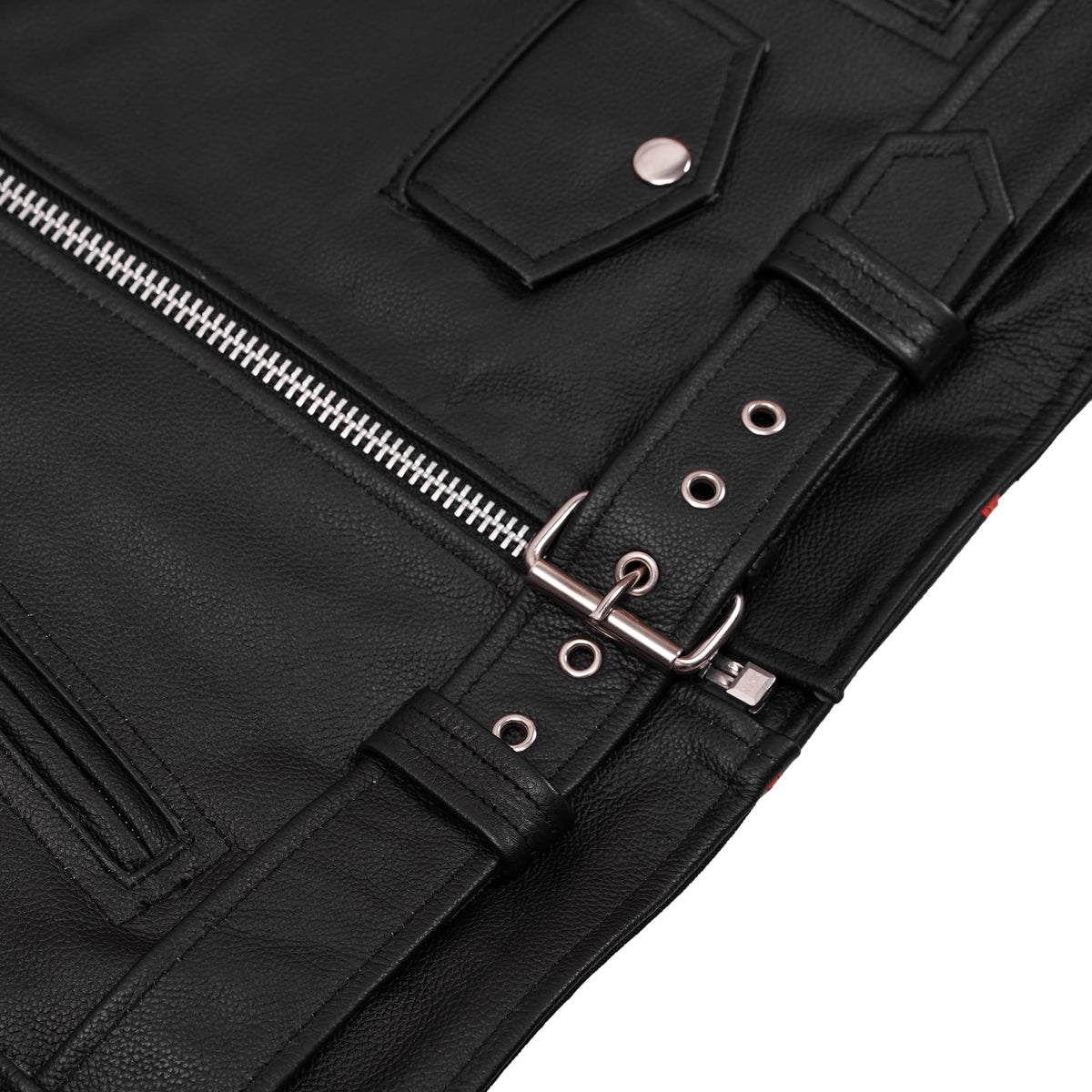 Command™ Men's Tall Leather Motorcycle Jacket