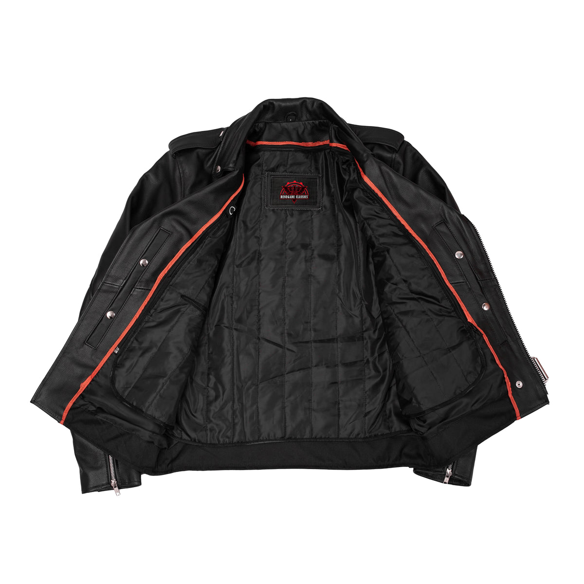 Command™ Men's Tall Leather Motorcycle Jacket