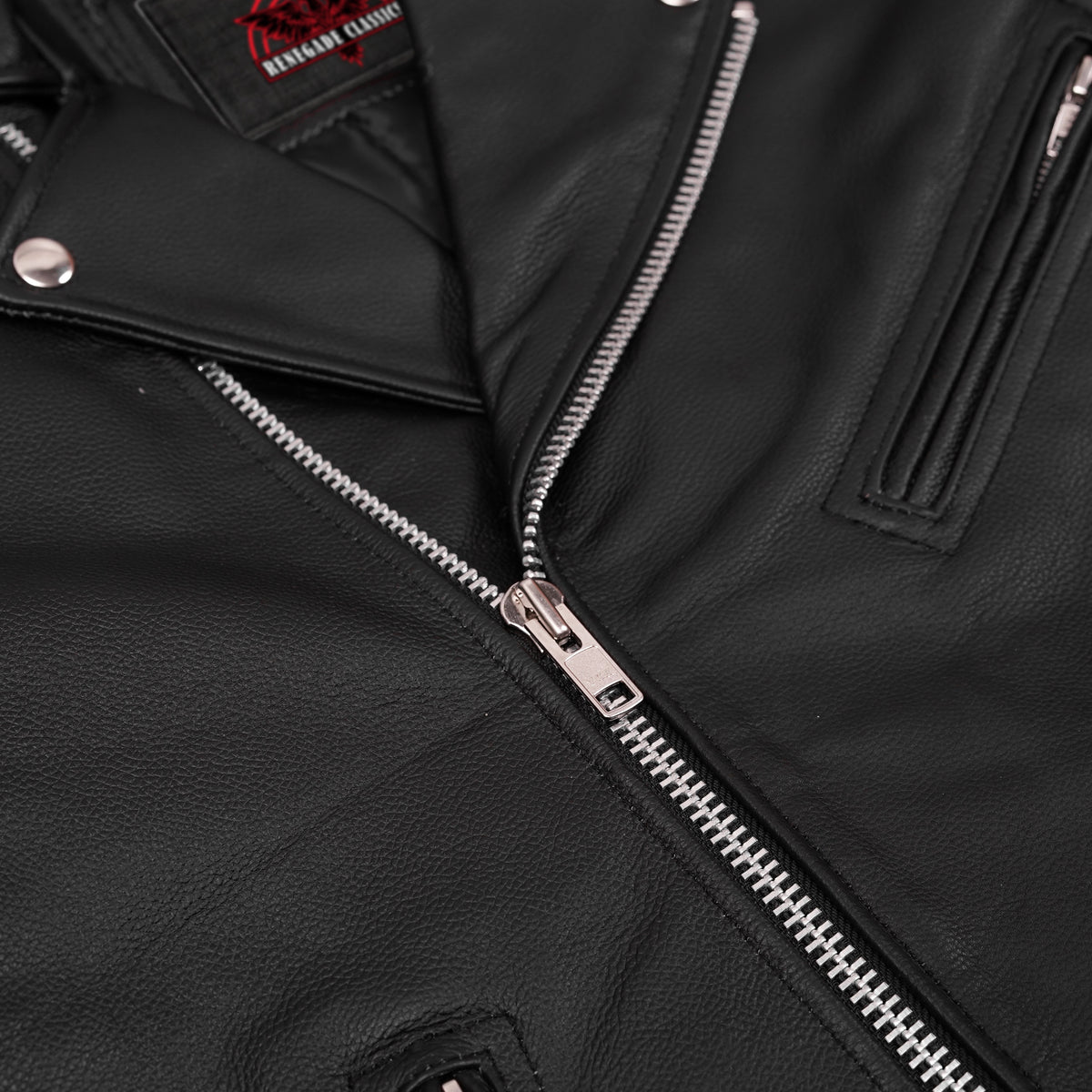 Command™ Men's Tall Leather Motorcycle Jacket