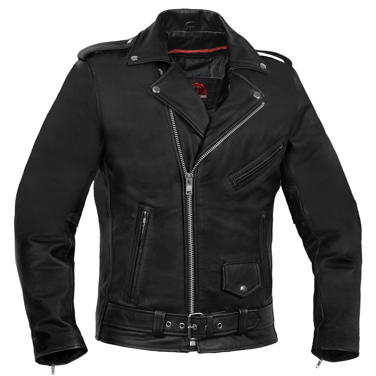 Command™ Men's Tall Leather Motorcycle Jacket