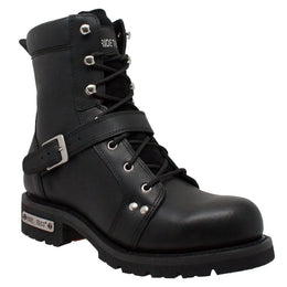 Commandsole 6" Black Biker Leather Boot