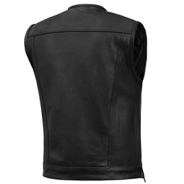 Cool Edge Mens Leather Motorcycle Vest