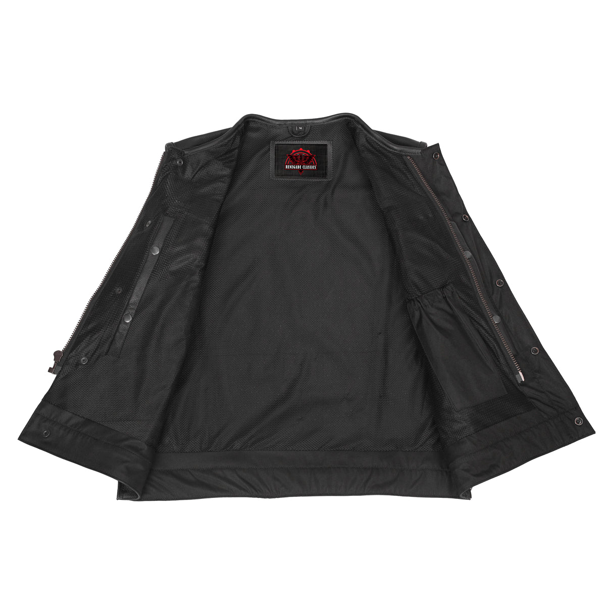 Cool Edge Mens Leather Motorcycle Vest