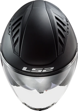Copter Solid Open Face Motorcycle Helmet W/ SunShield Matte Black