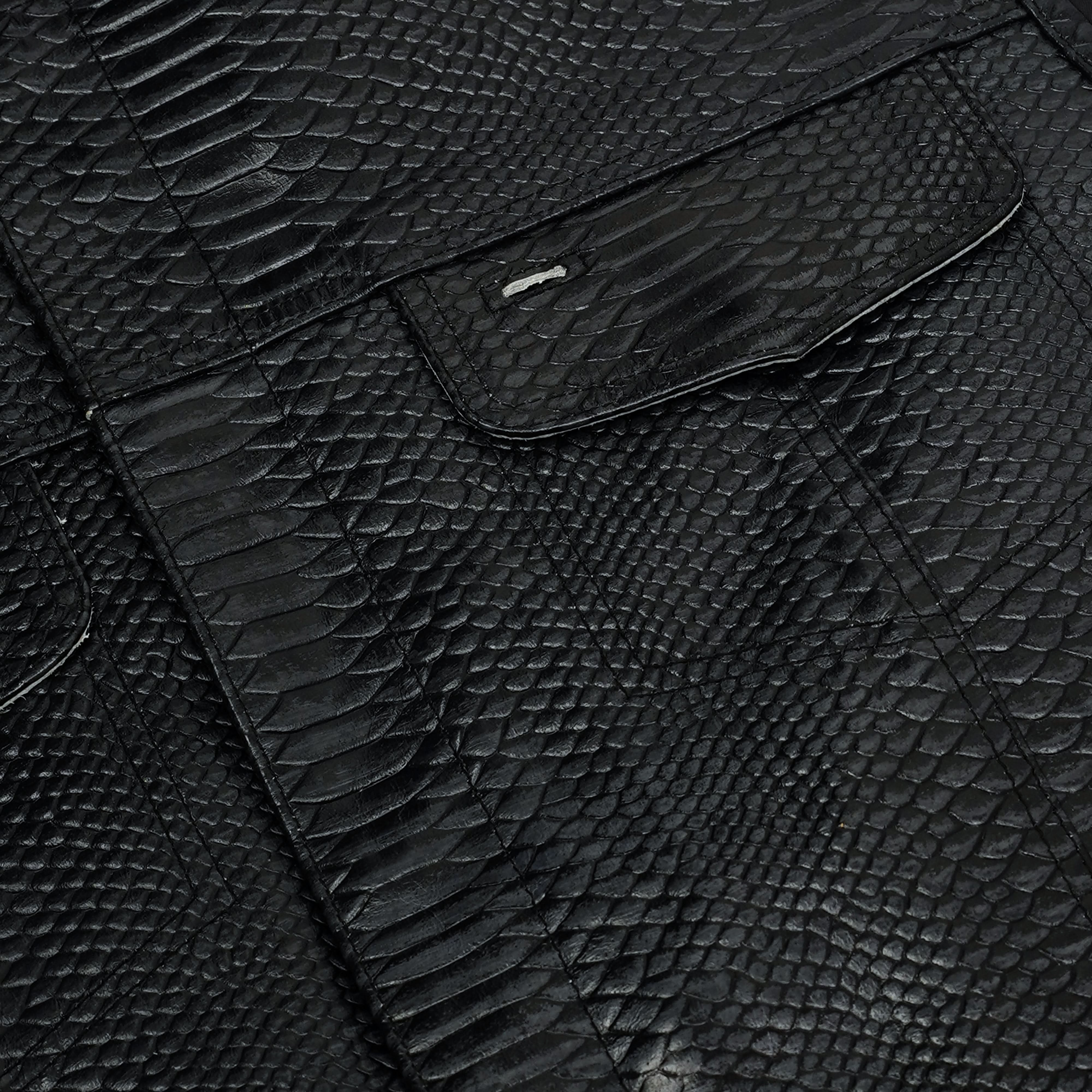Leather Fang Lowcut Men's Leather Vest