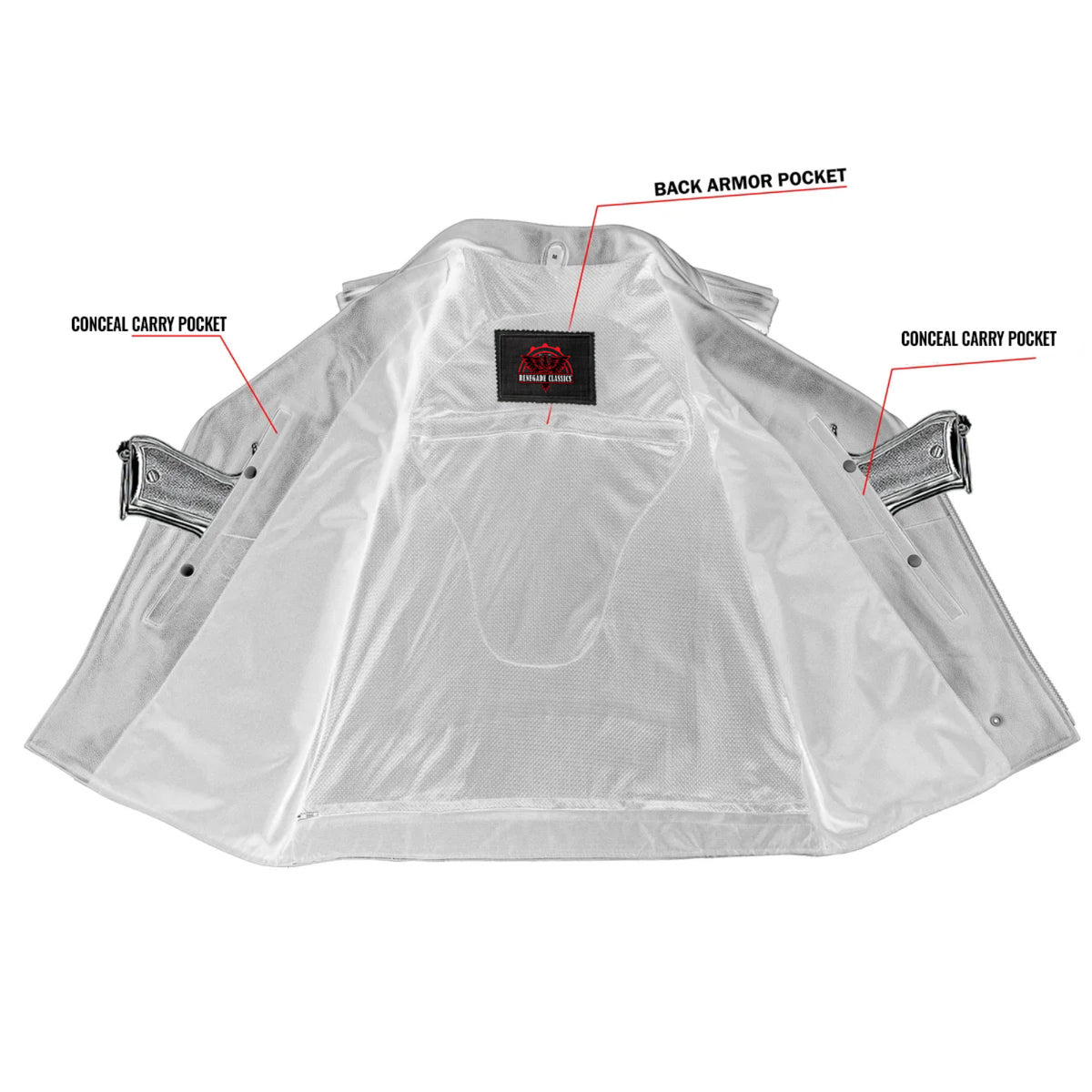 Cruze™ Mens Leather Motorcycle Vest