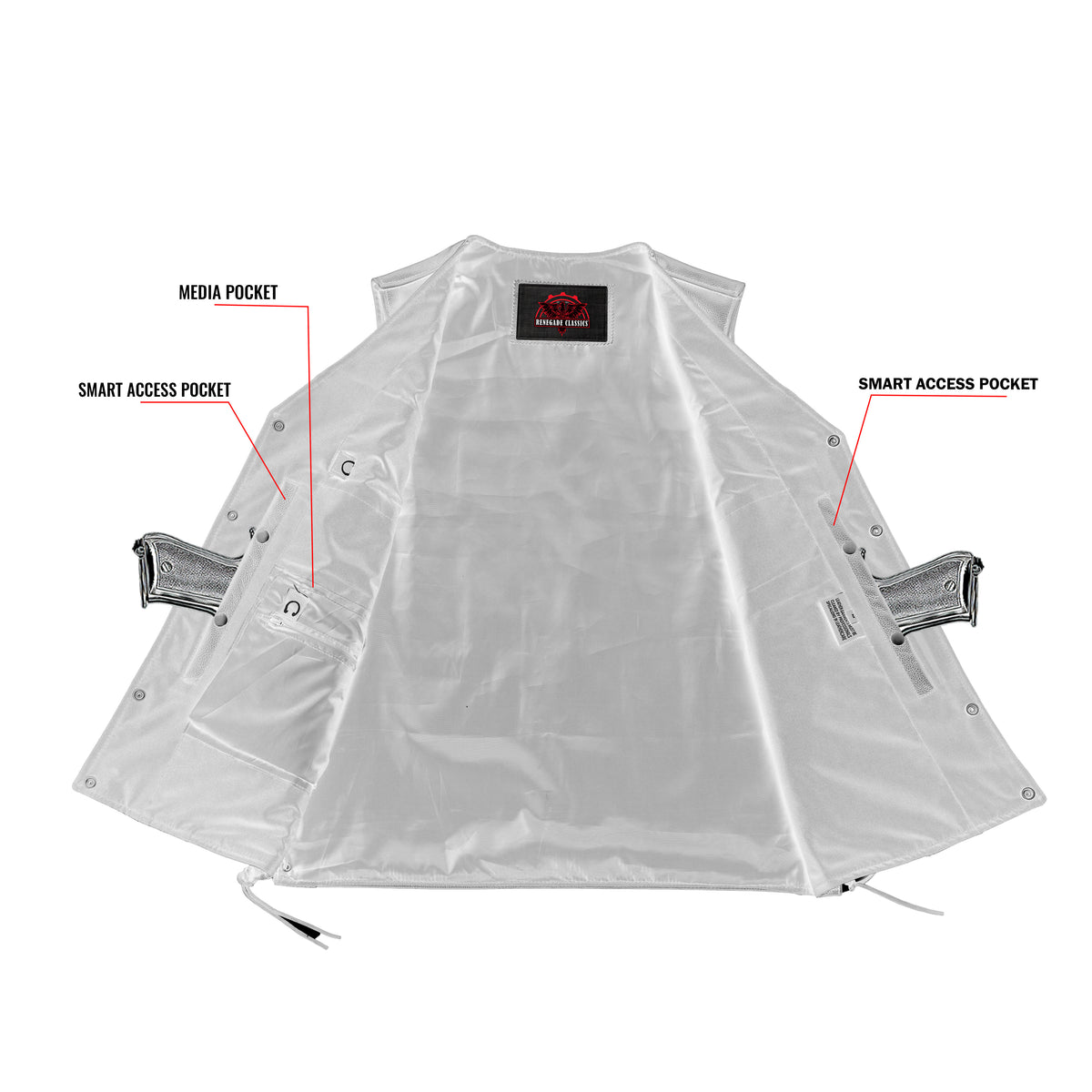 Curated™ Mens Tall Motorcycle Leather Vest
