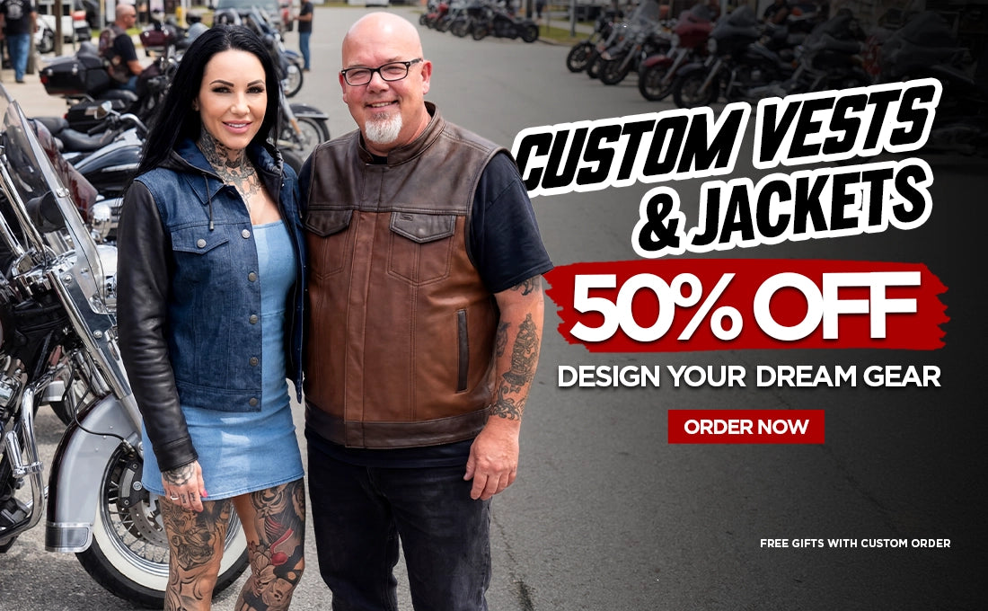 Custom Vests & Jackets 50% Off