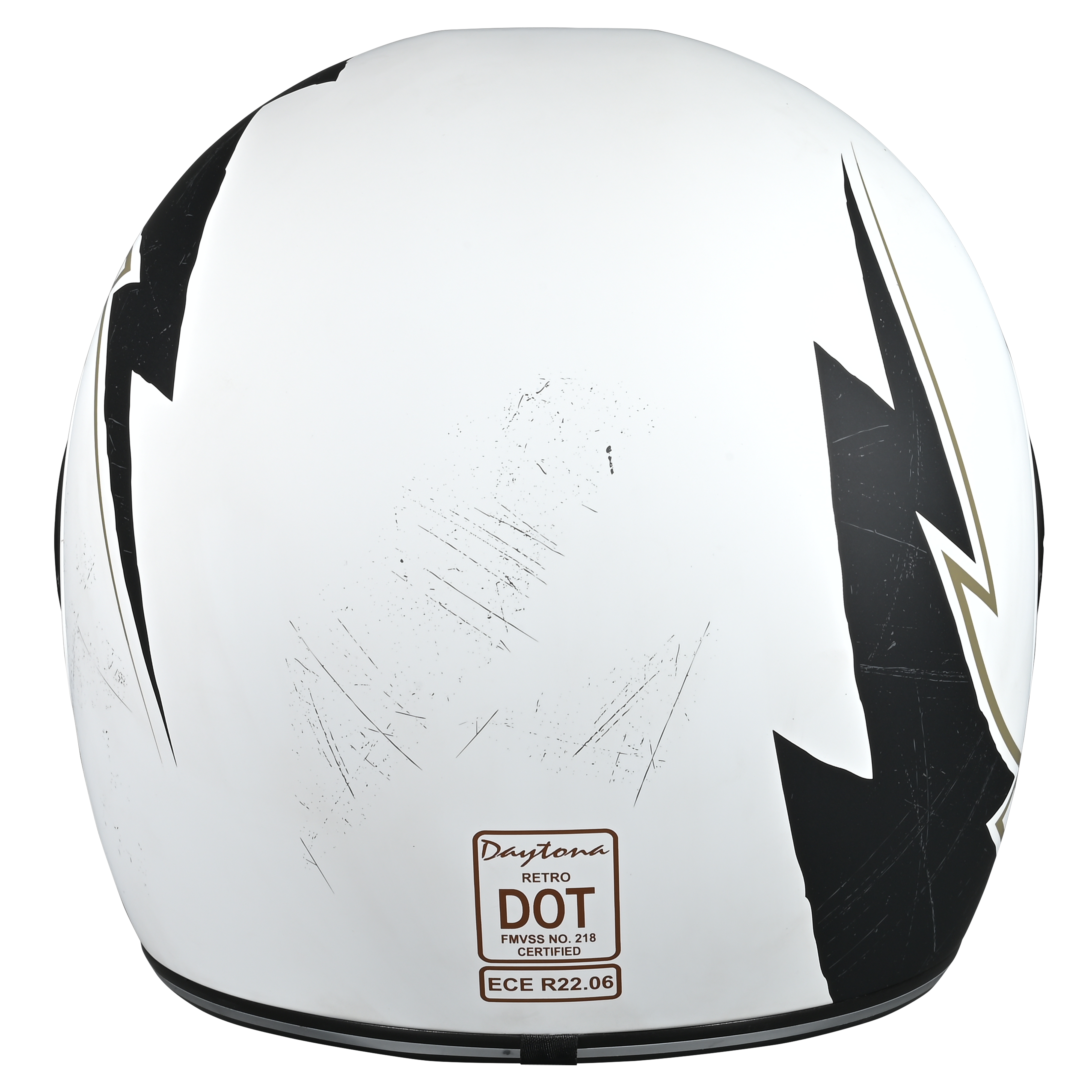 DOT Daytona Retro Full Face Motorcycle Helmet: Vintage Style for Men, Women, & Youth - W/ Blitz