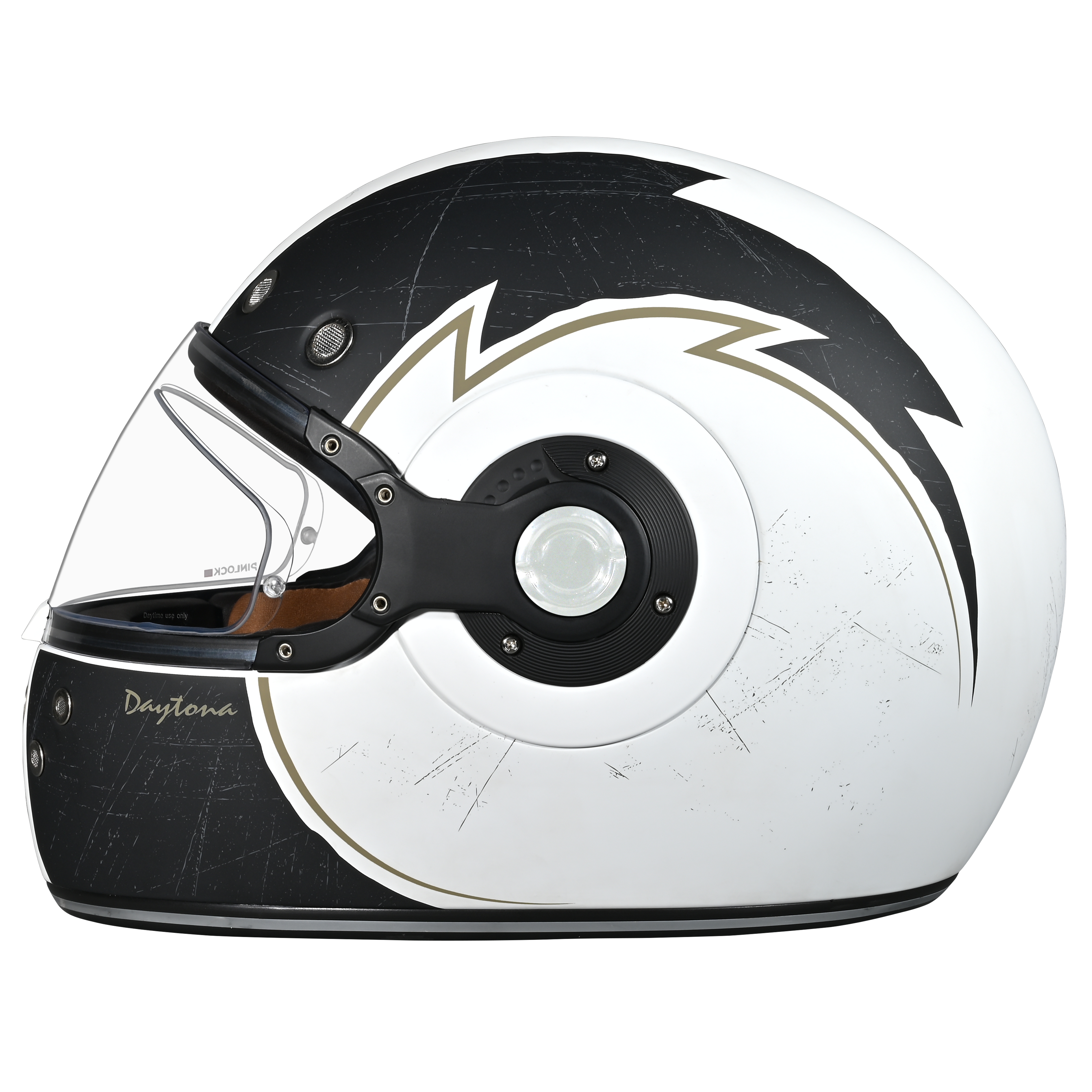 DOT Daytona Retro Full Face Motorcycle Helmet: Vintage Style for Men, Women, & Youth - W/ Blitz