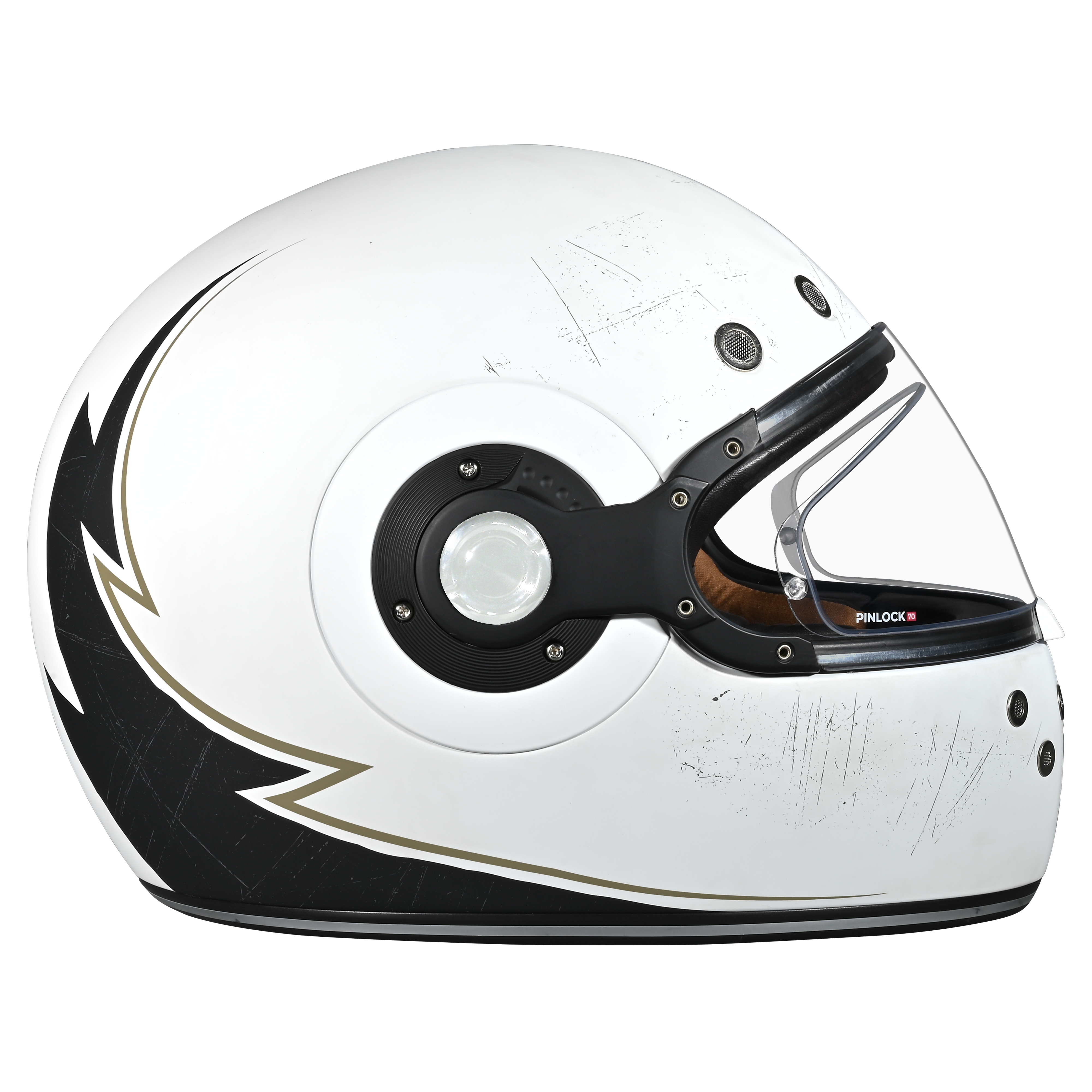 DOT Daytona Retro Full Face Motorcycle Helmet: Vintage Style for Men, Women, & Youth - W/ Blitz