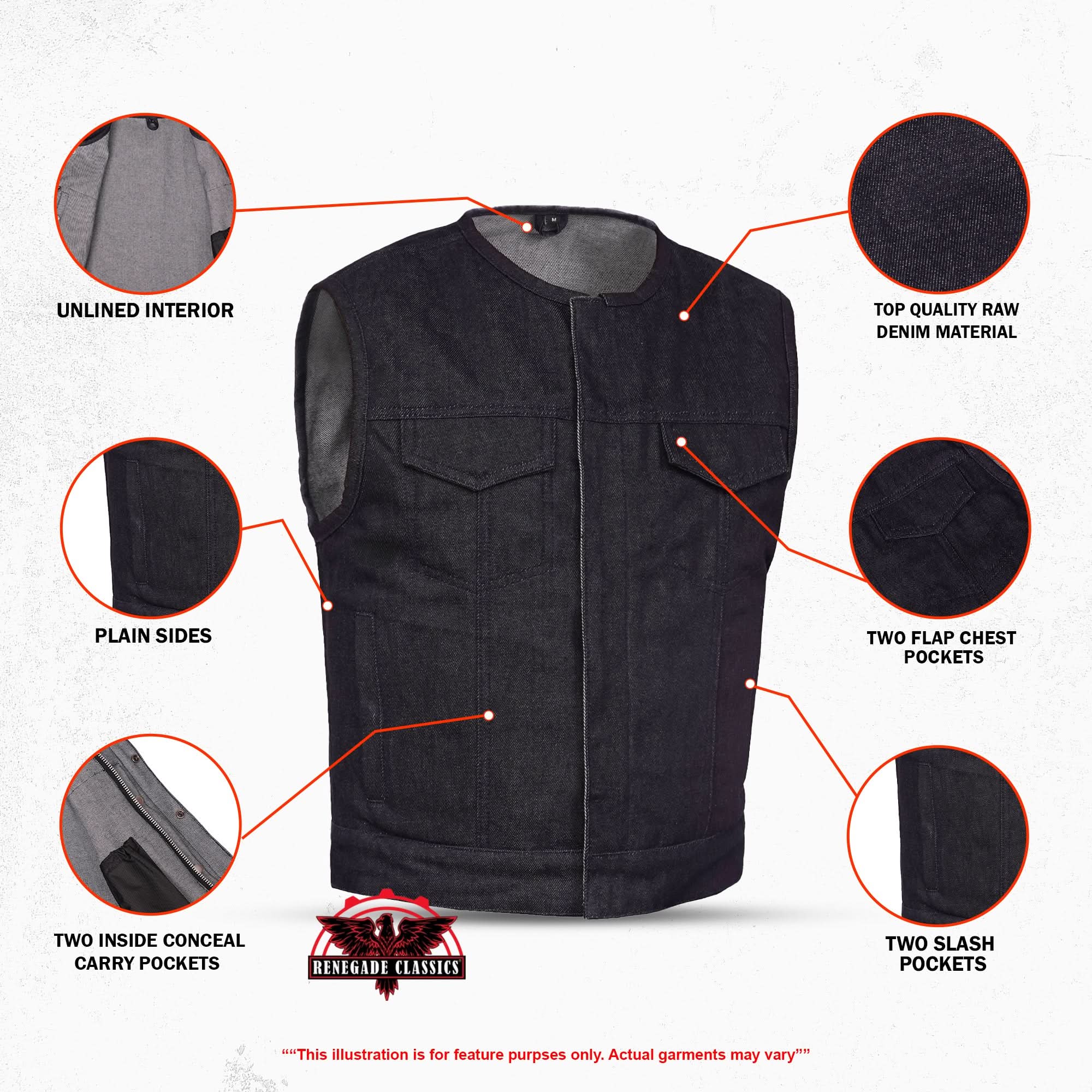 Dirt Nap Men’s Denim Motorcycle Vest
